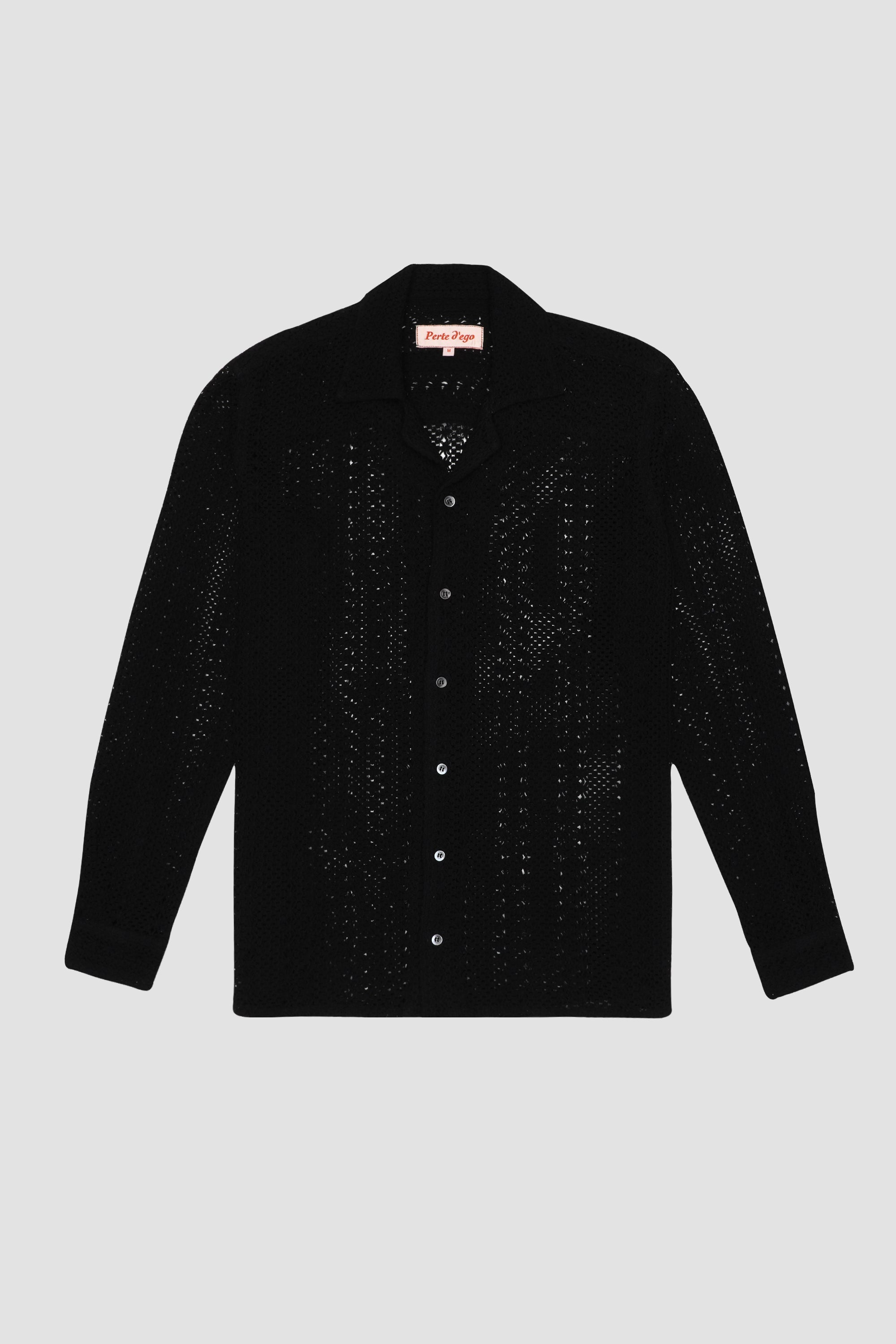 Black lace full sleeve shirt