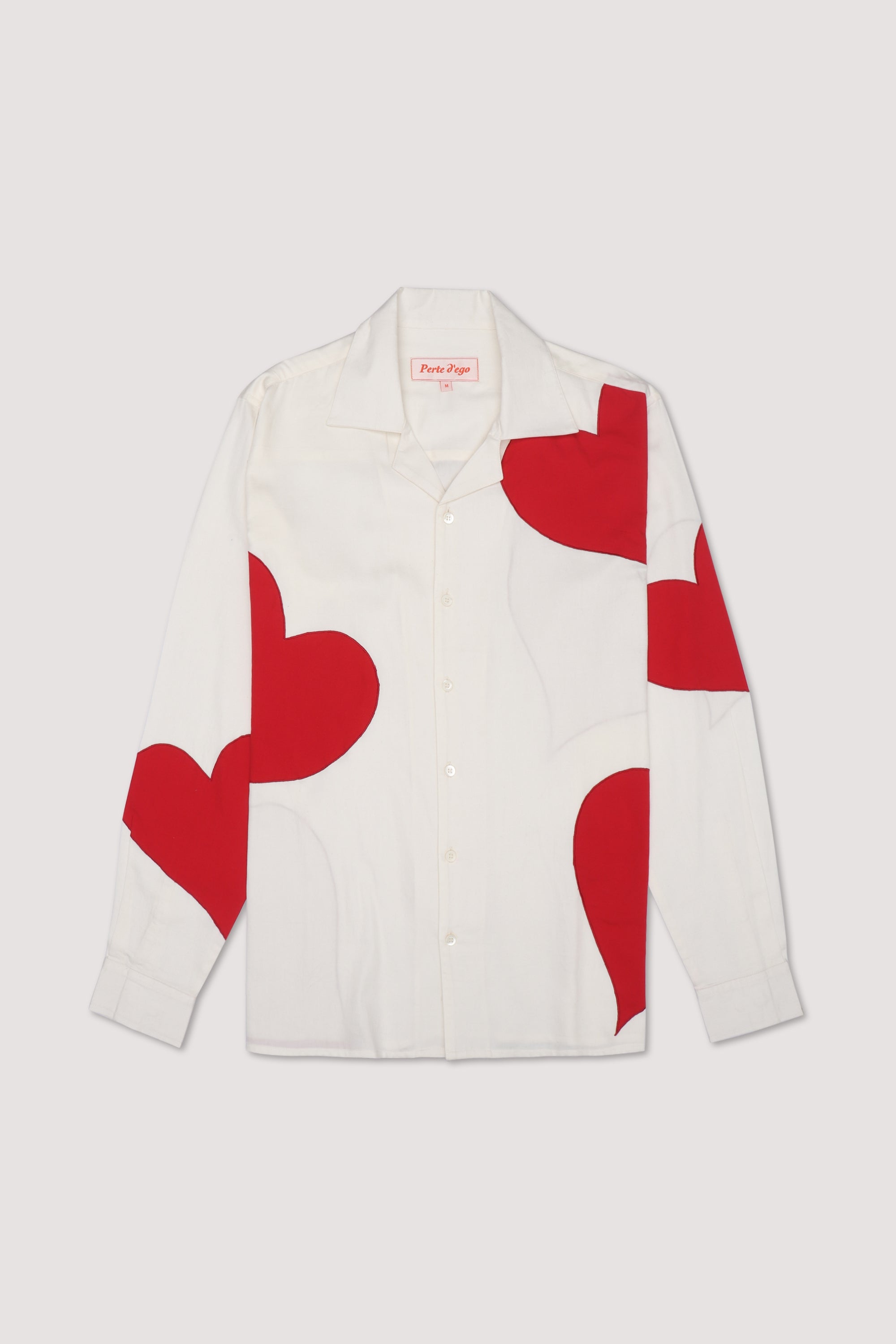 Hearts appliqué full sleeves shirt