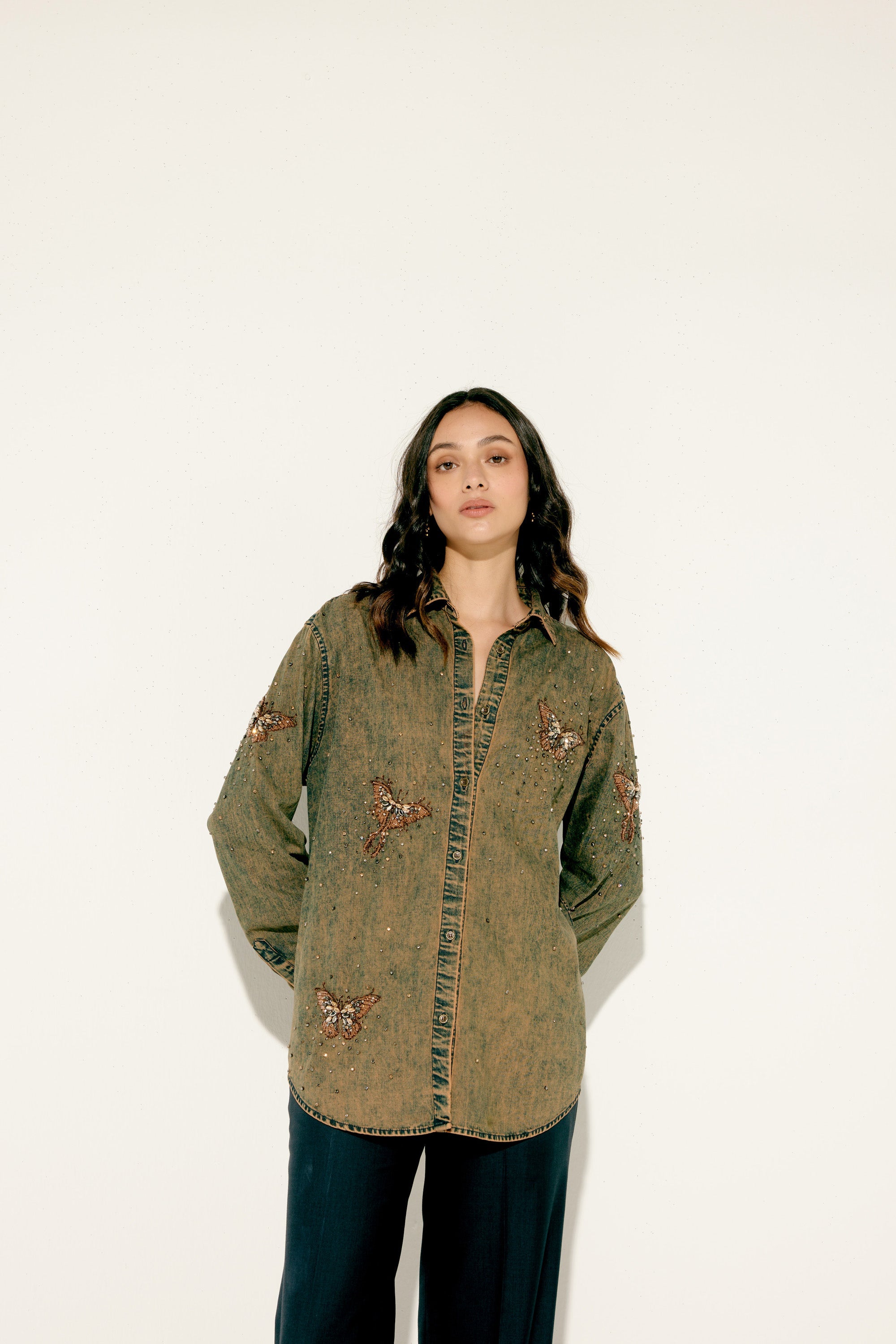 "Le Monarch" stonework shirt