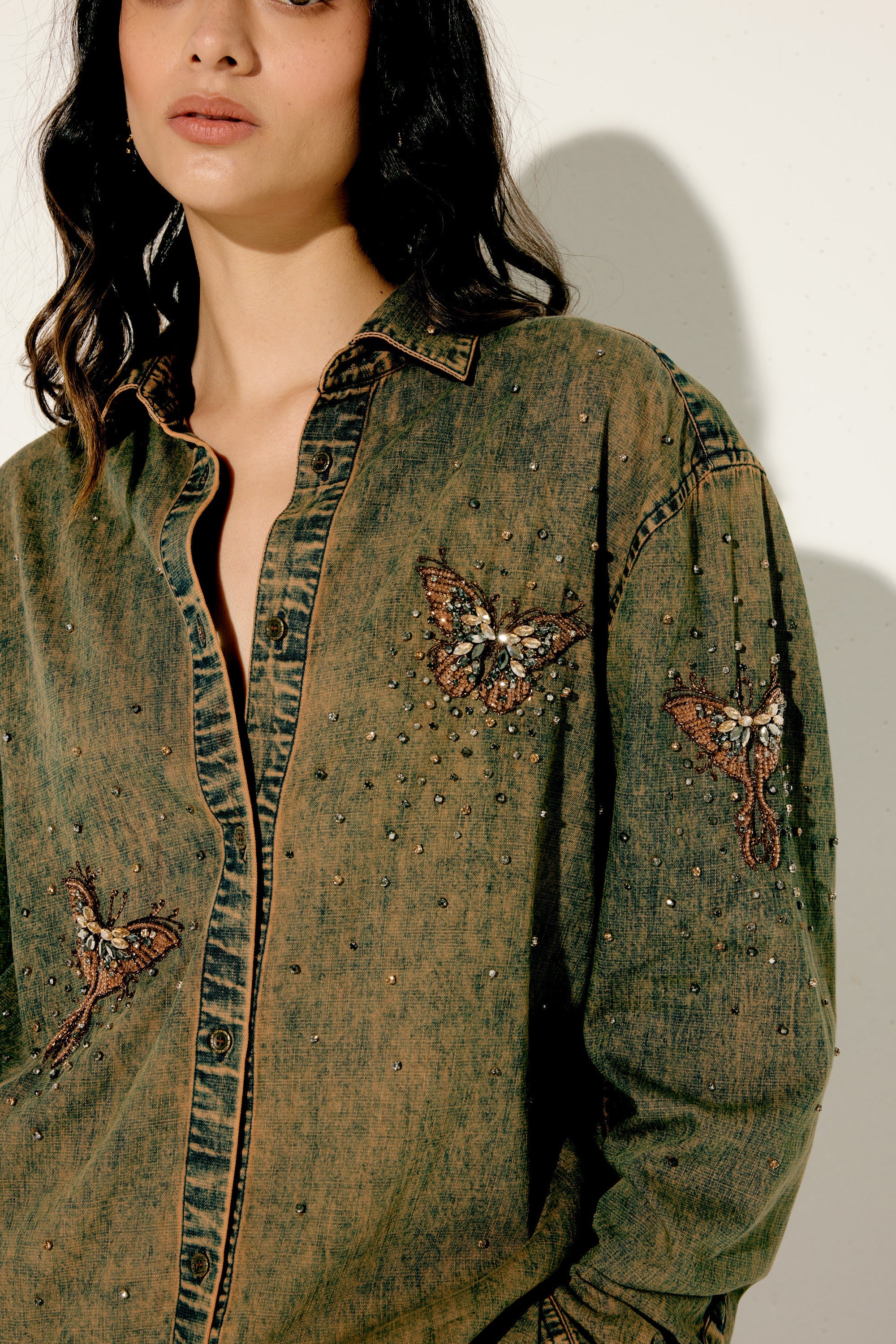 "Le Monarch" stonework shirt