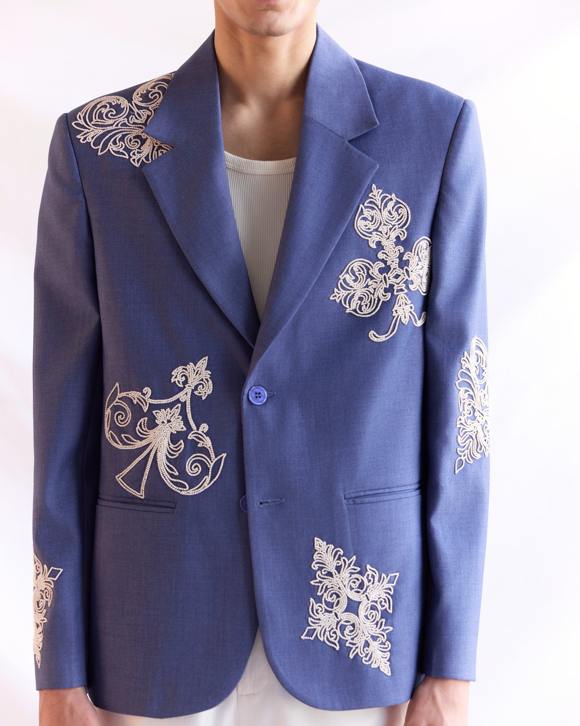 Côte d’Azur Hand Embroidered Blazer