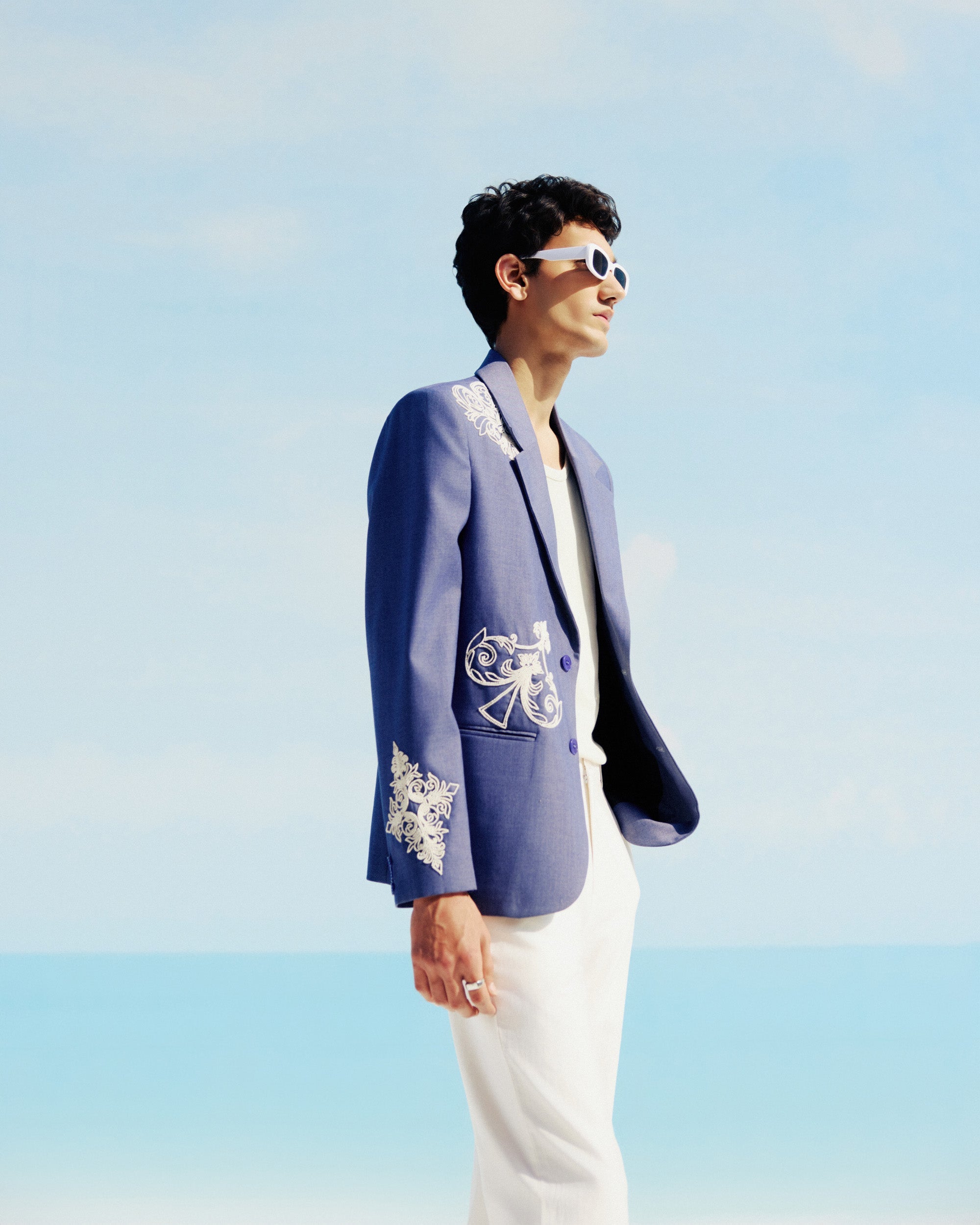 Côte d’Azur Hand Embroidered Blazer