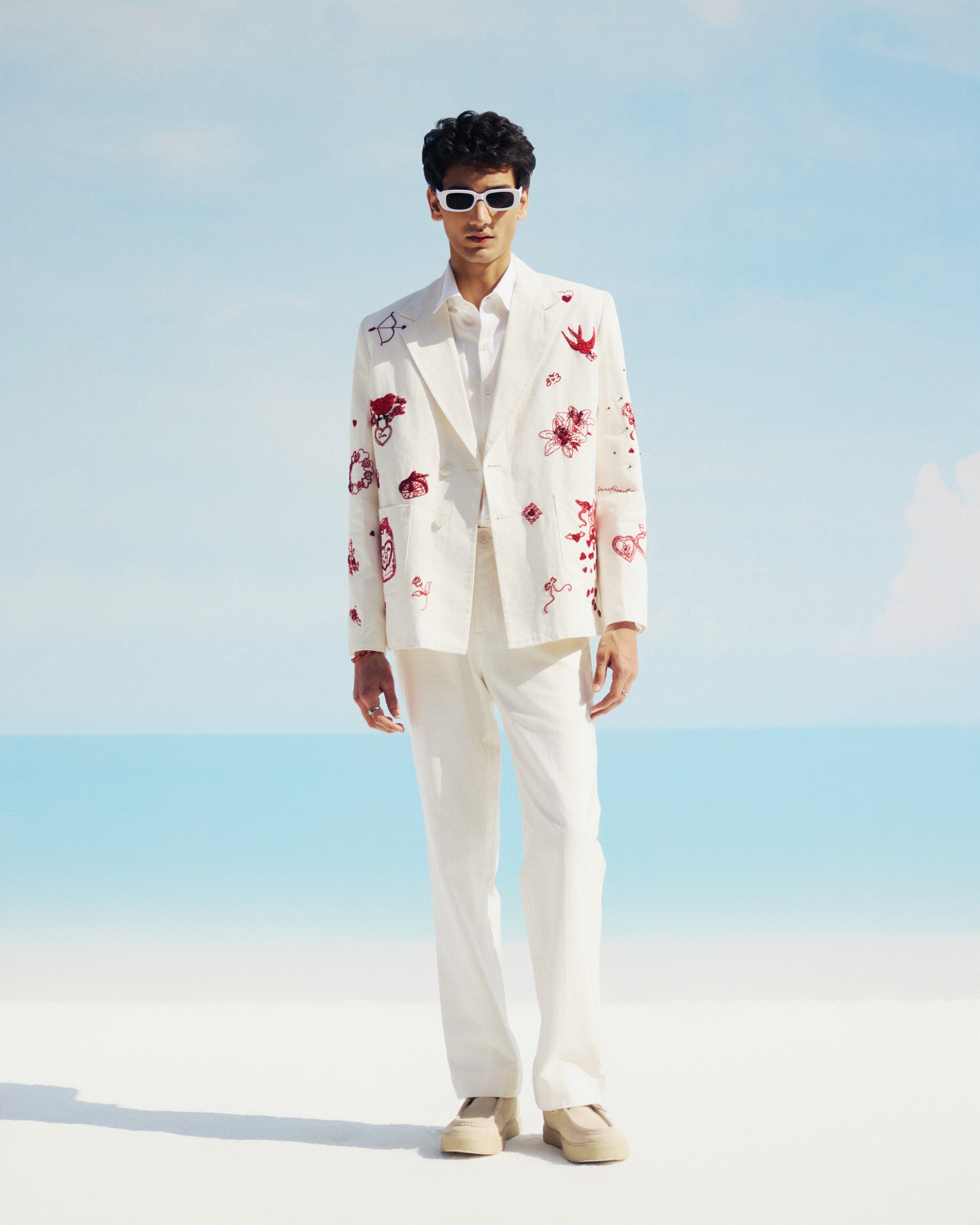"Amour Sauvage" Hand Embroidered Blazer