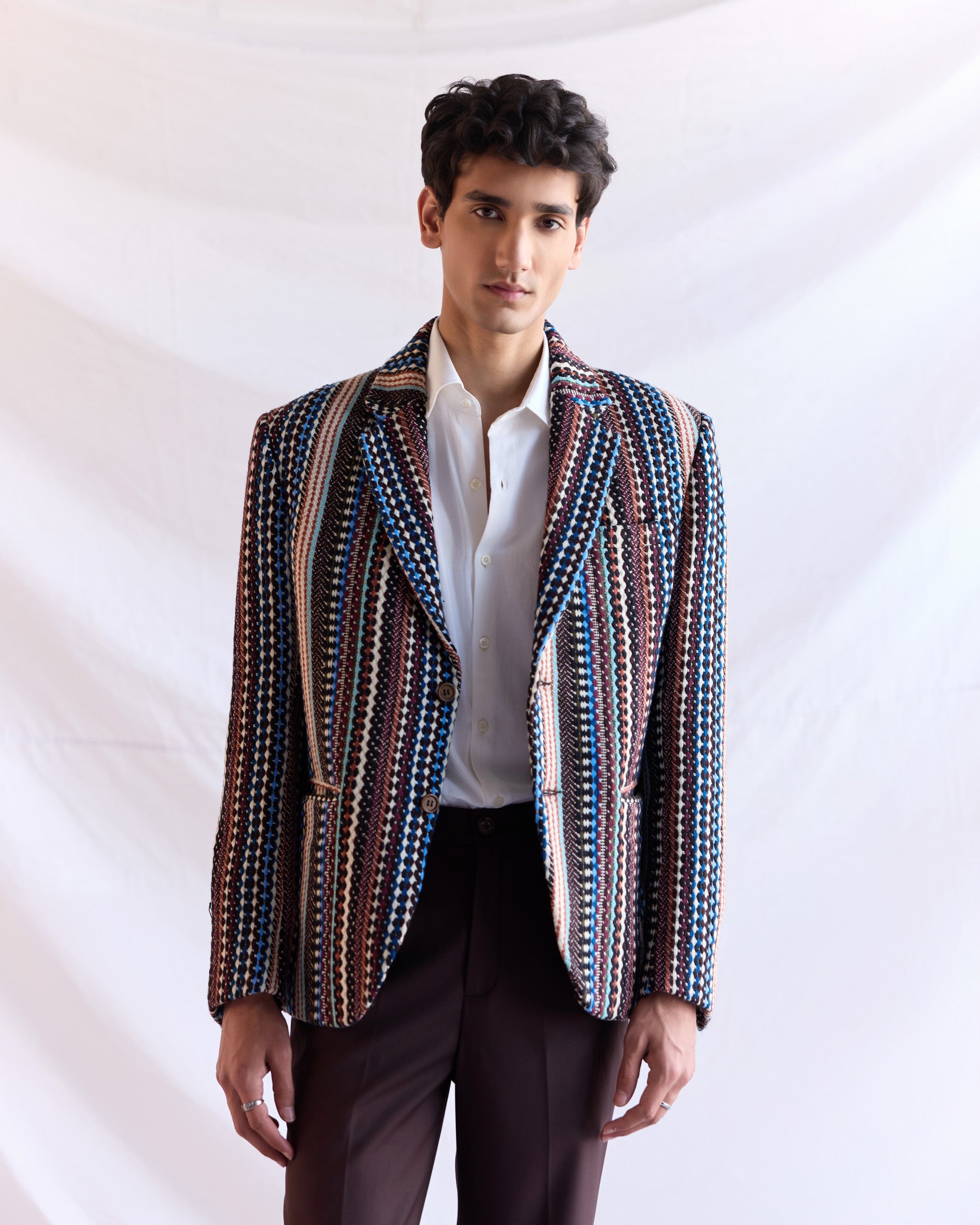 "Le Trinidad Tides" textured Blazer