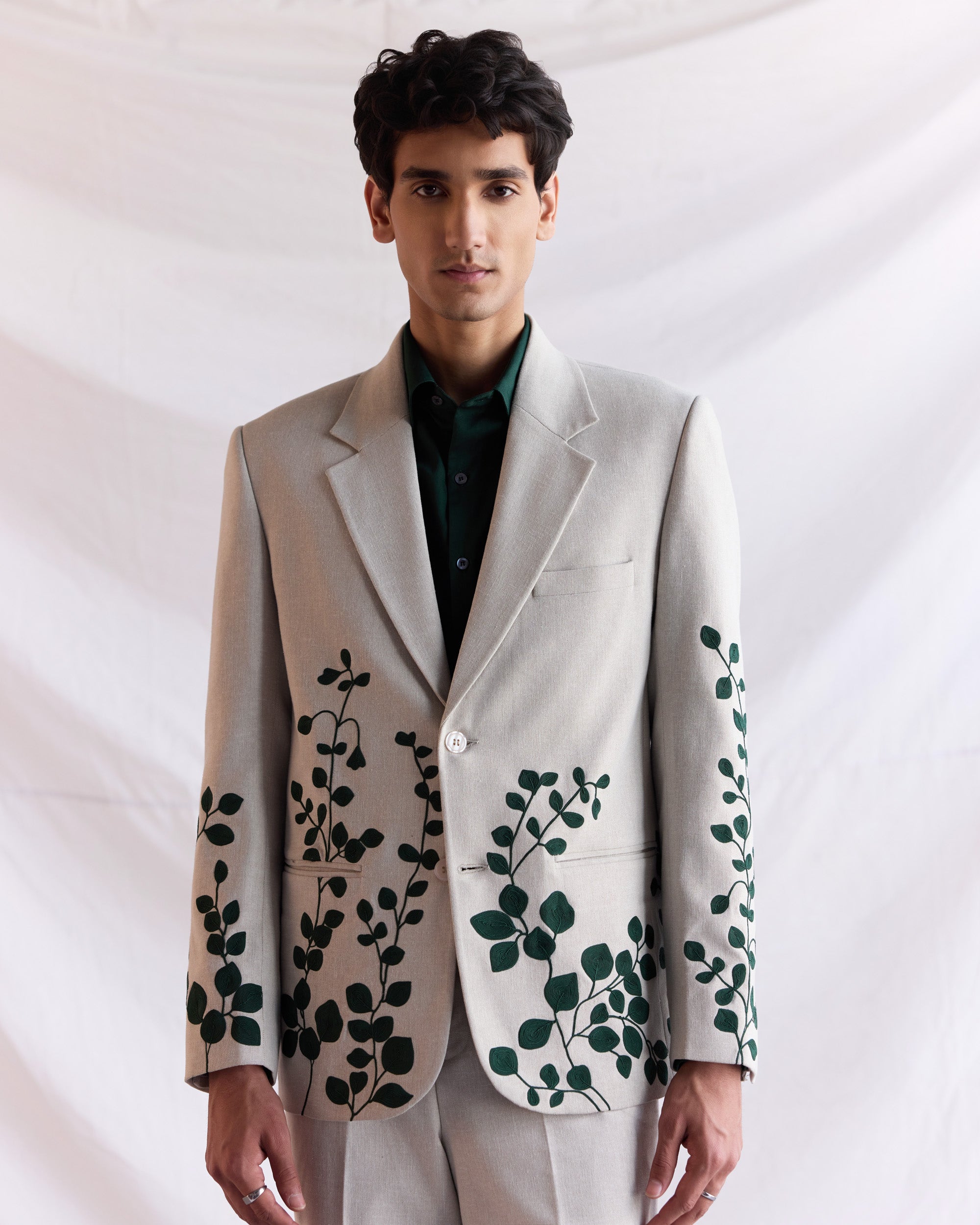 Whispering Vines embroidered Blazer