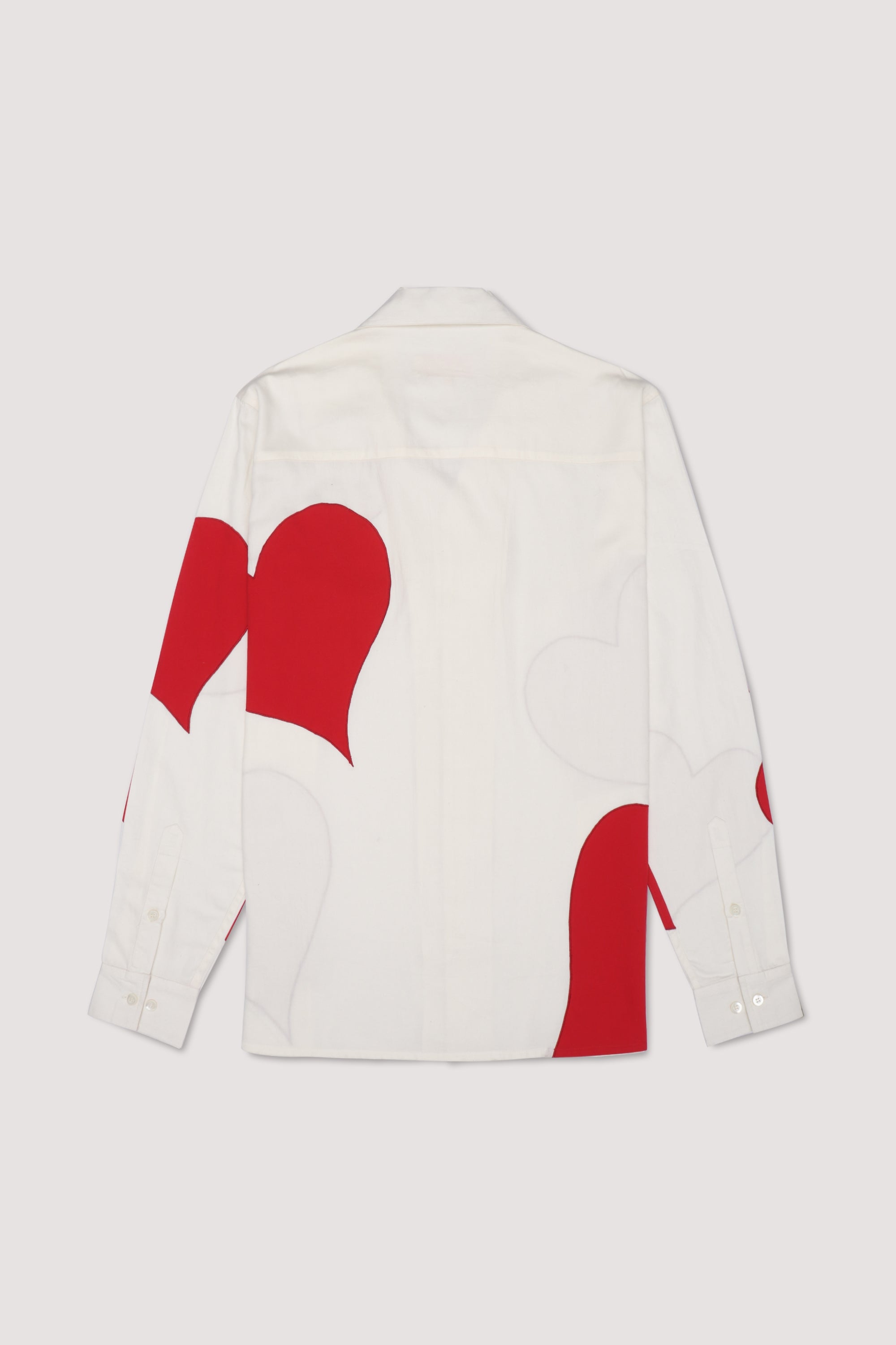 Hearts appliqué full sleeves shirt