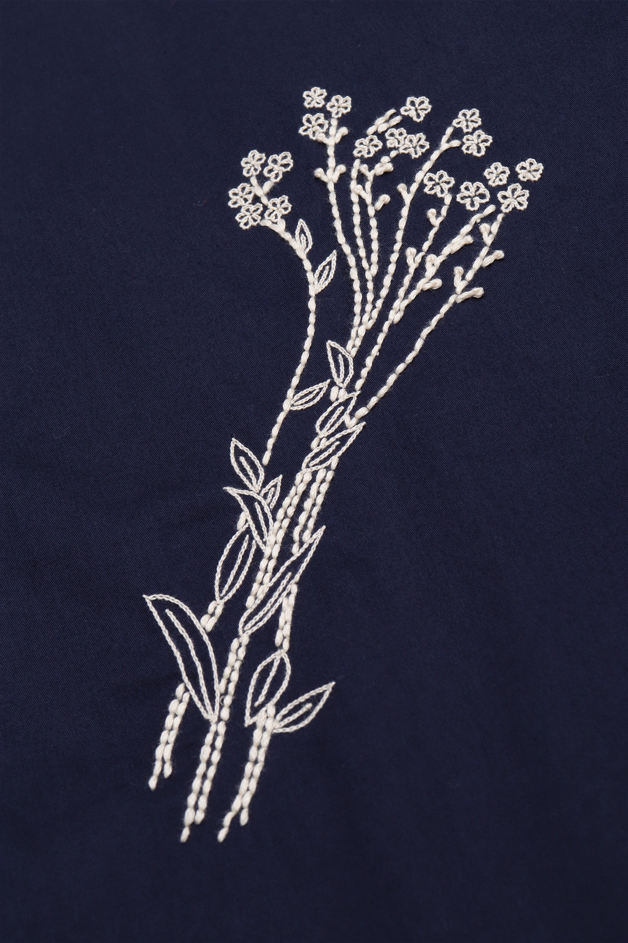 "Floral bunch hand embroidered lounge pants