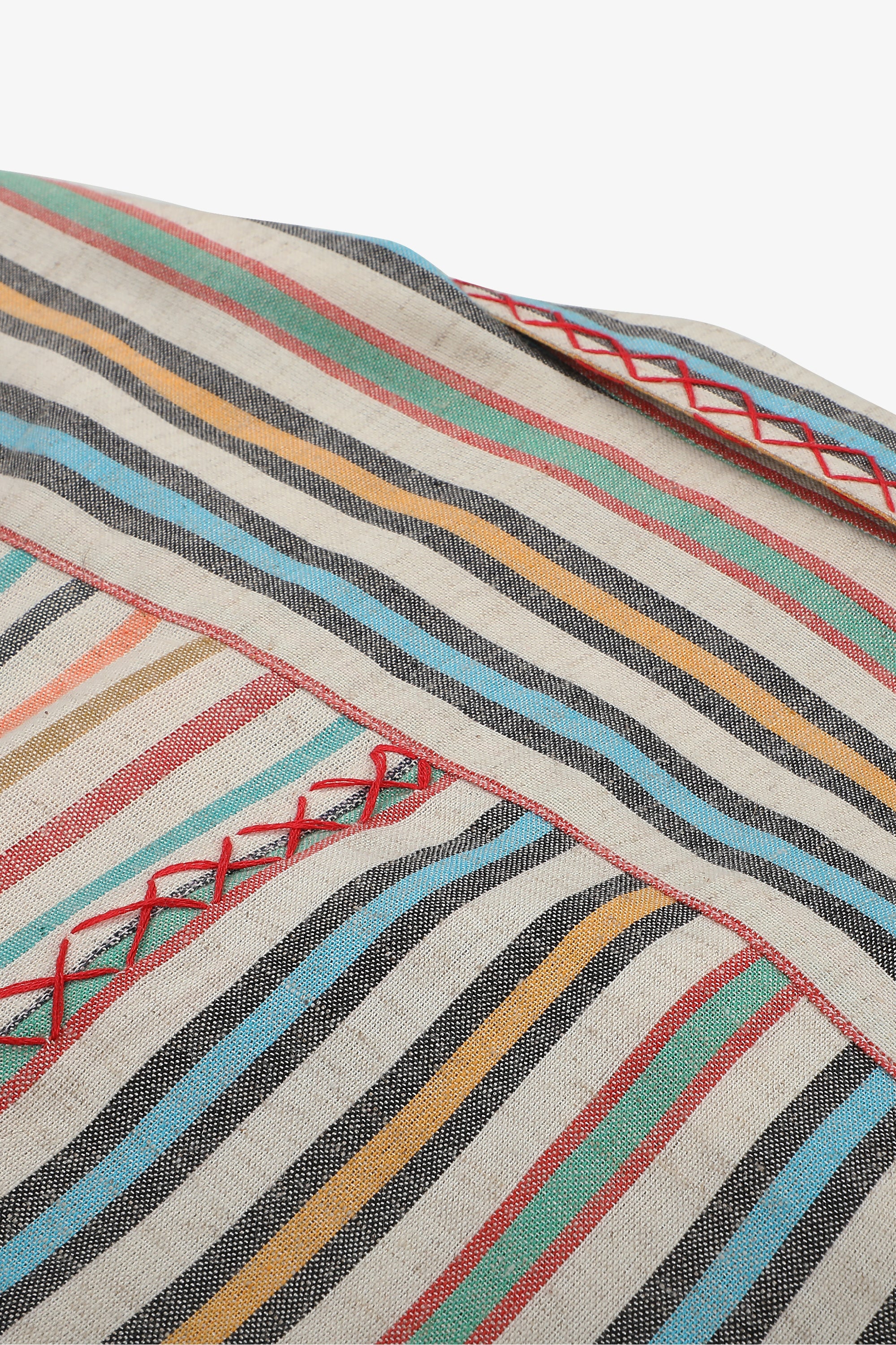 Split stripes shirt