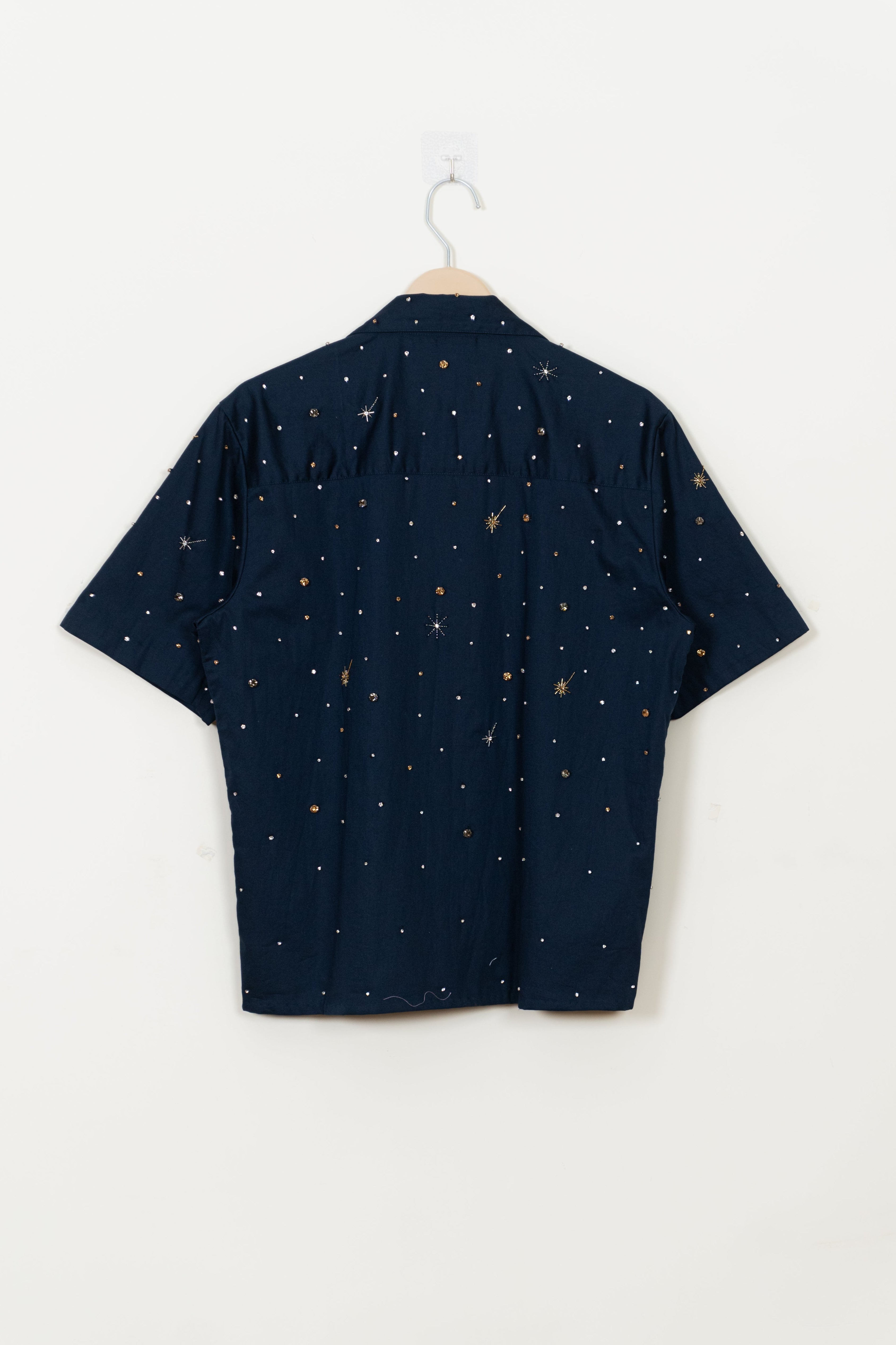 "Night sky" hand embroidered Shirt