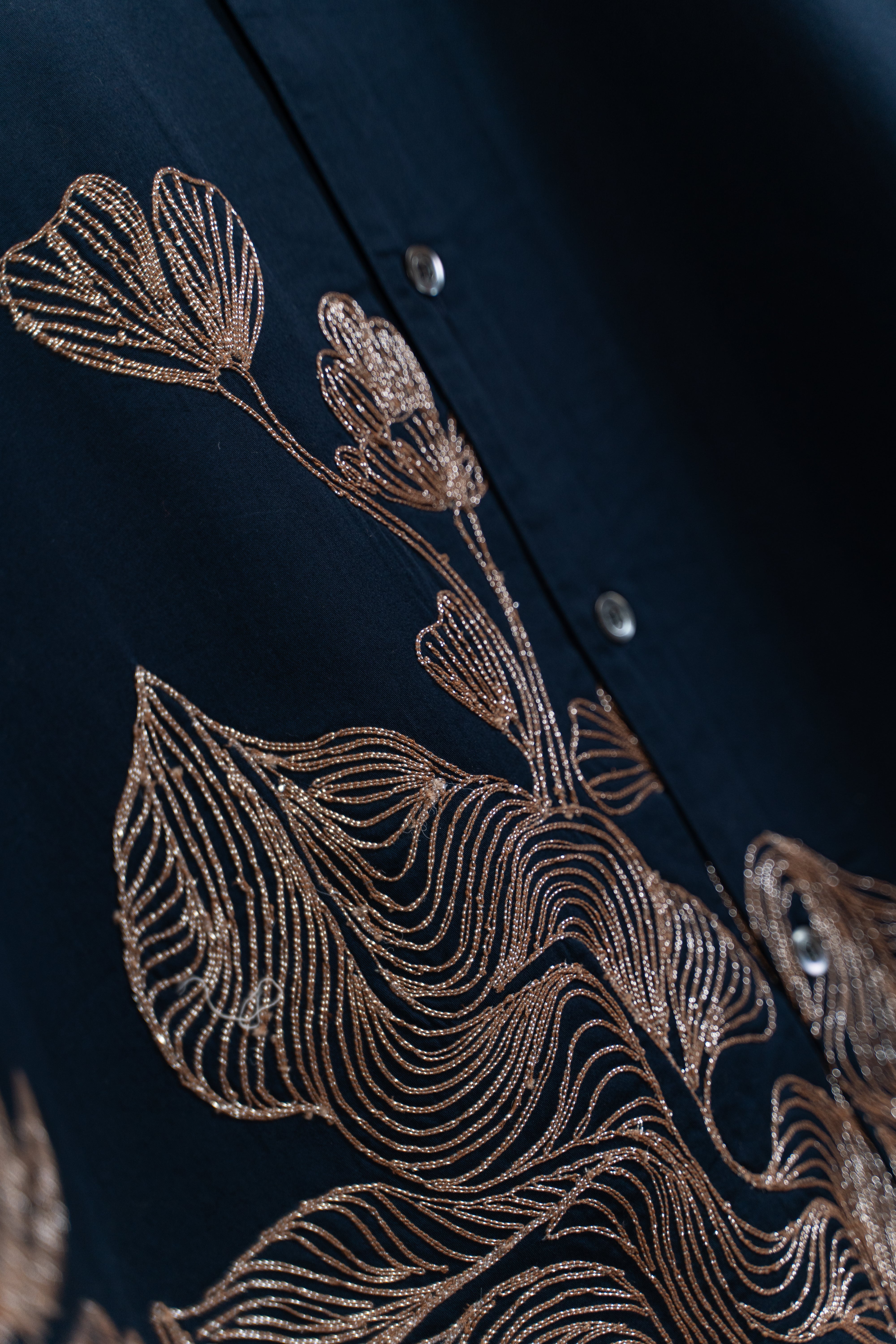 Abstract embroidered shirt