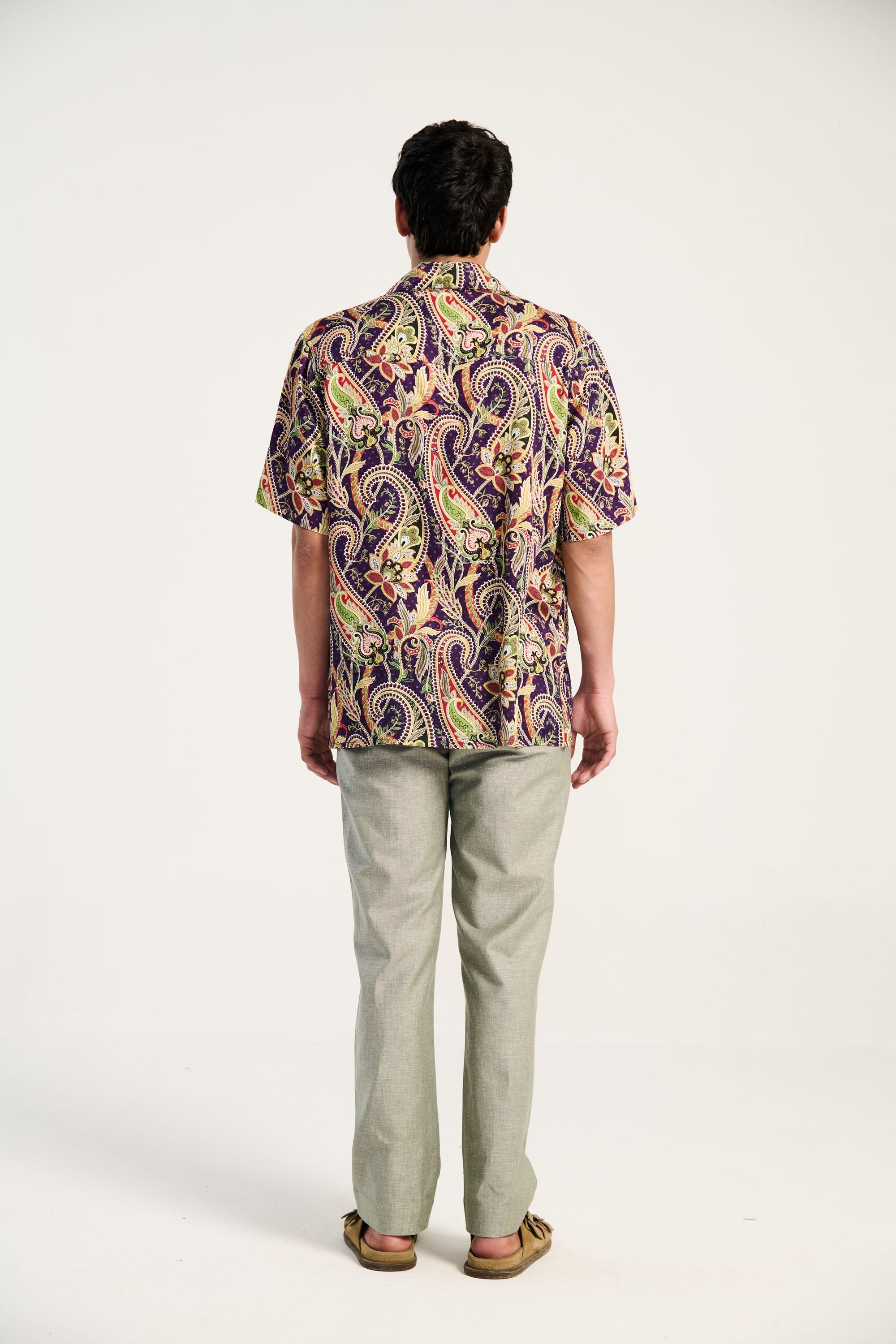 Purple paisley shirt