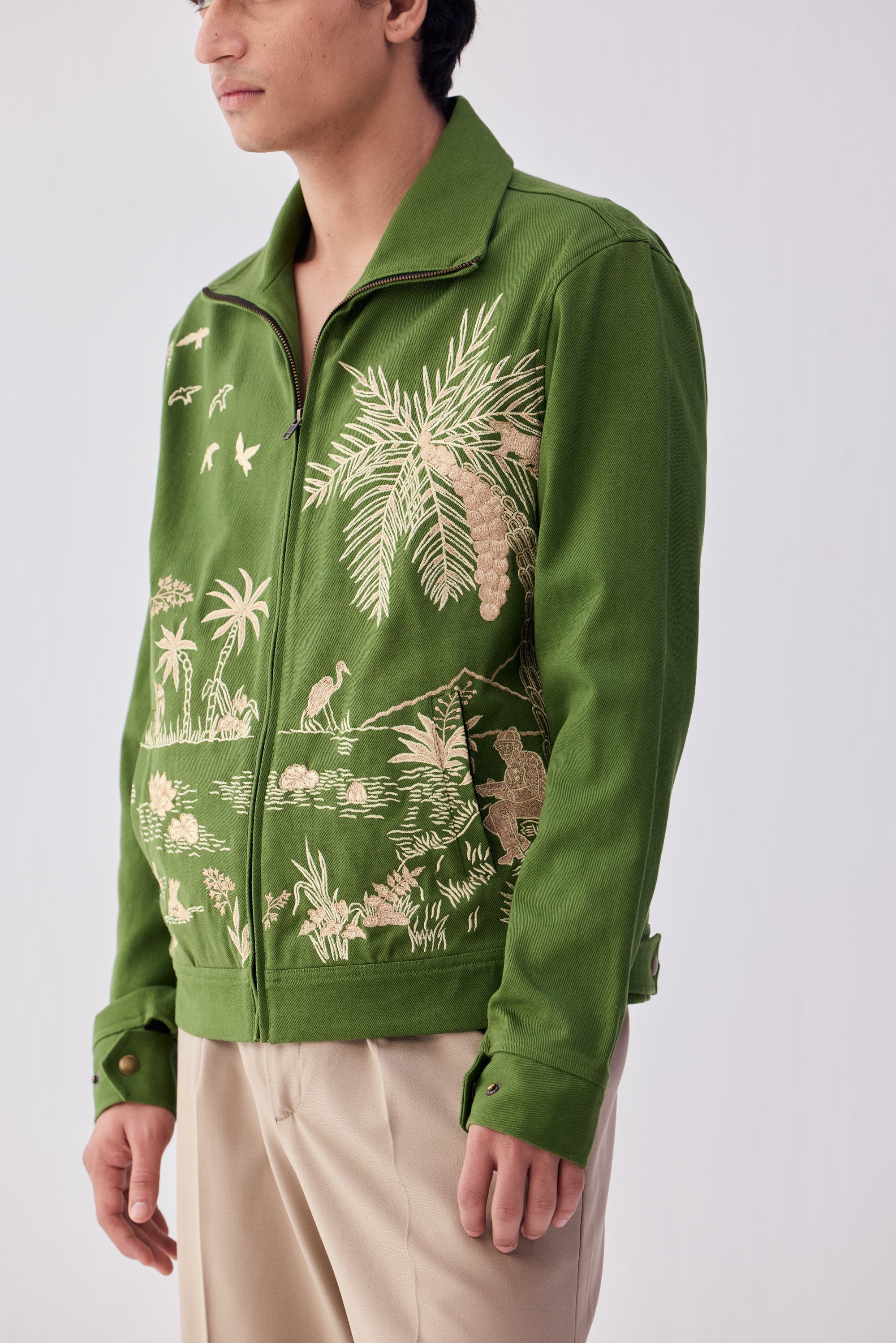 "Le traveller" embroidered jacket