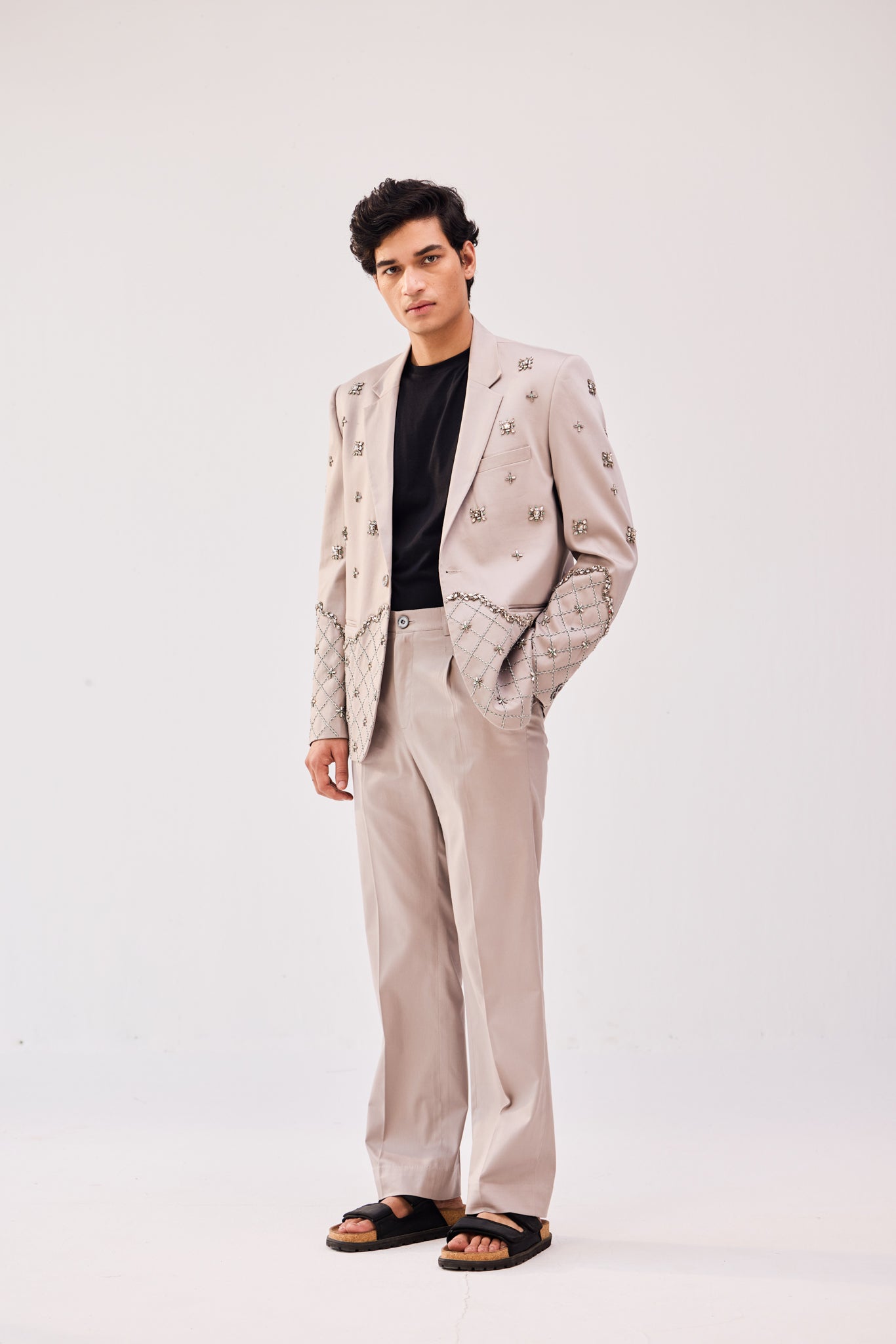 "Le Monte Carlo" hand embroidered blazer