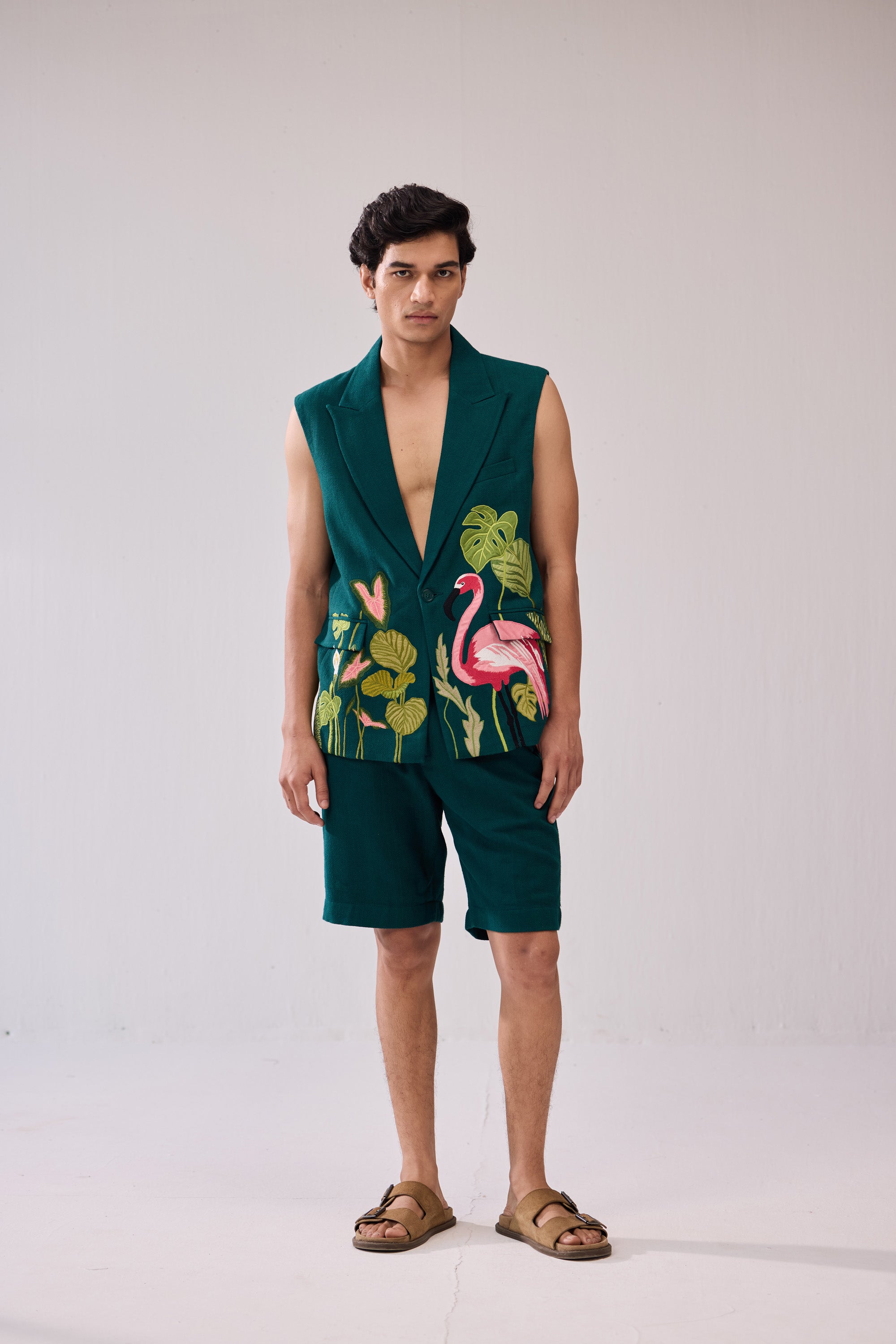 Casual shorts- Emerald green