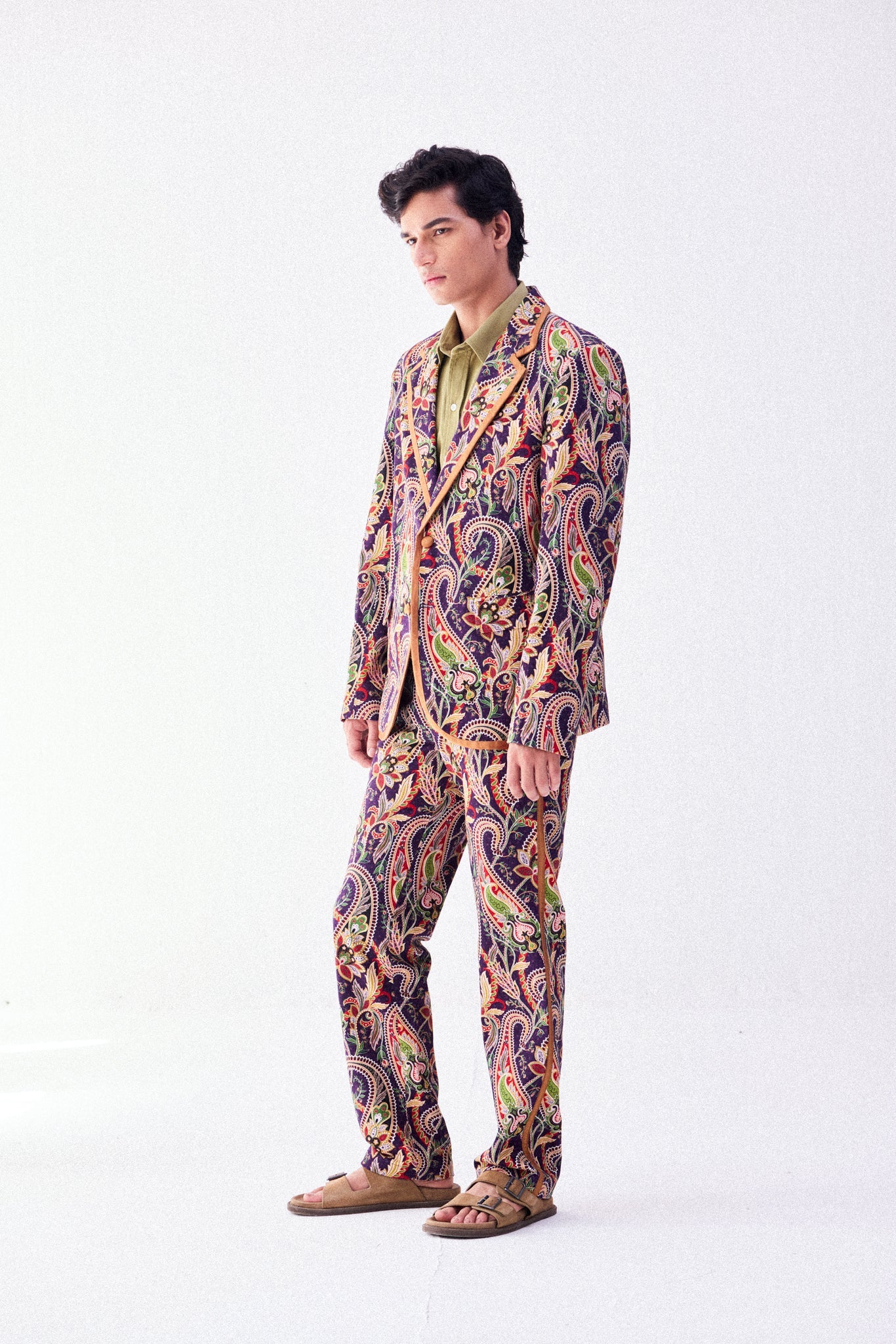 Purple paisley blazer