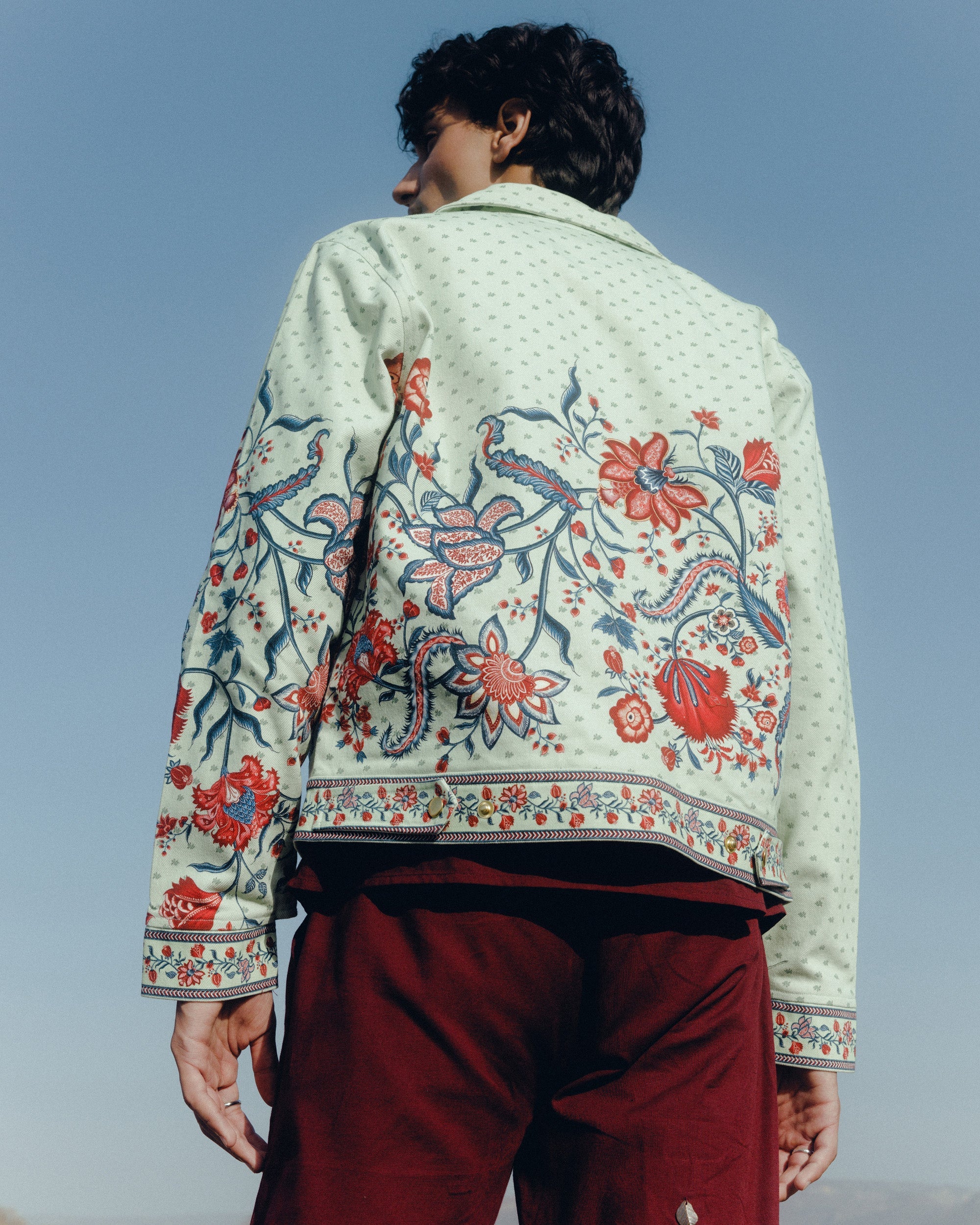 Paisley zip up jacket