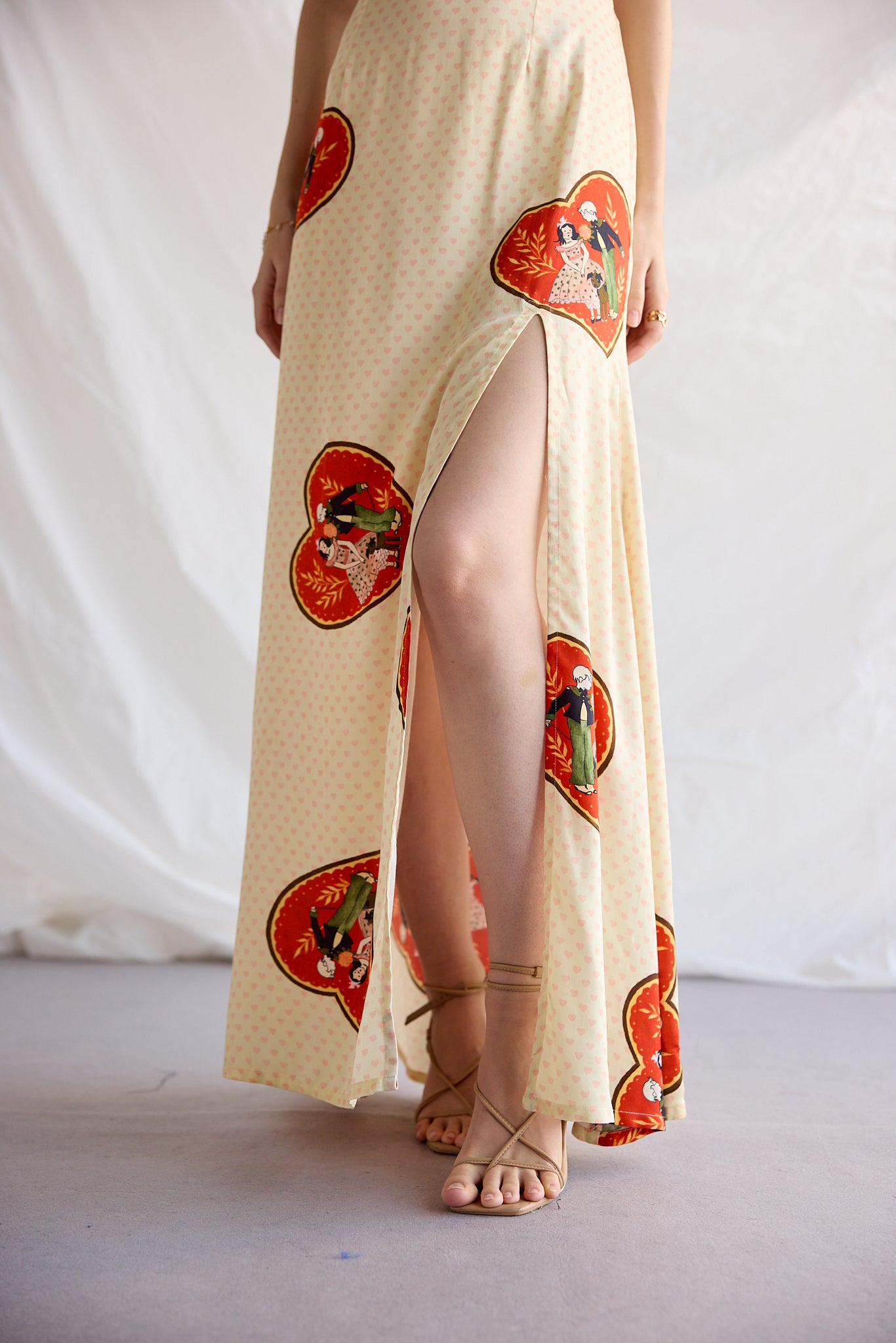 "Lovers" Pleated Cowl Aline Dress