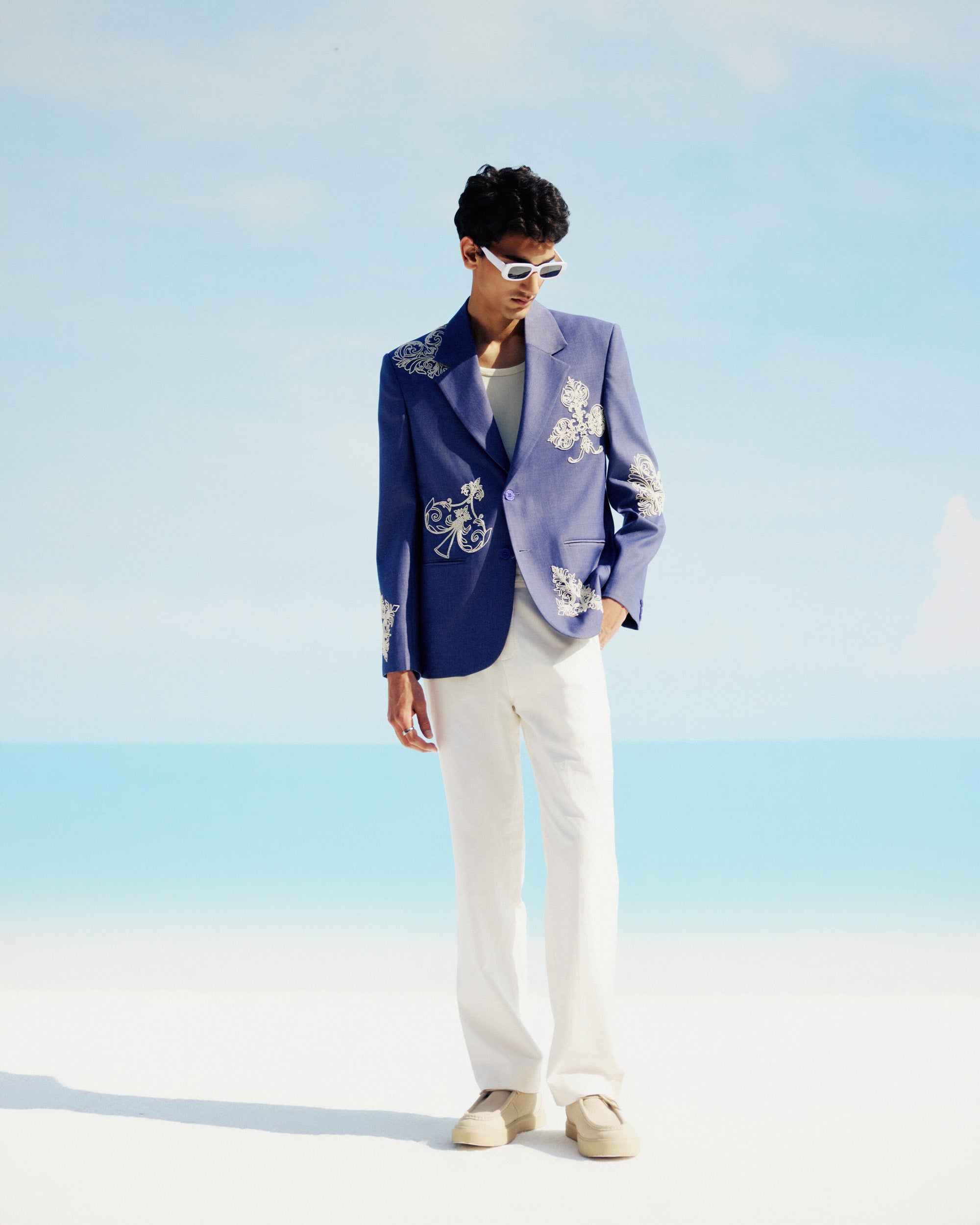 Côte d’Azur Hand Embroidered Blazer