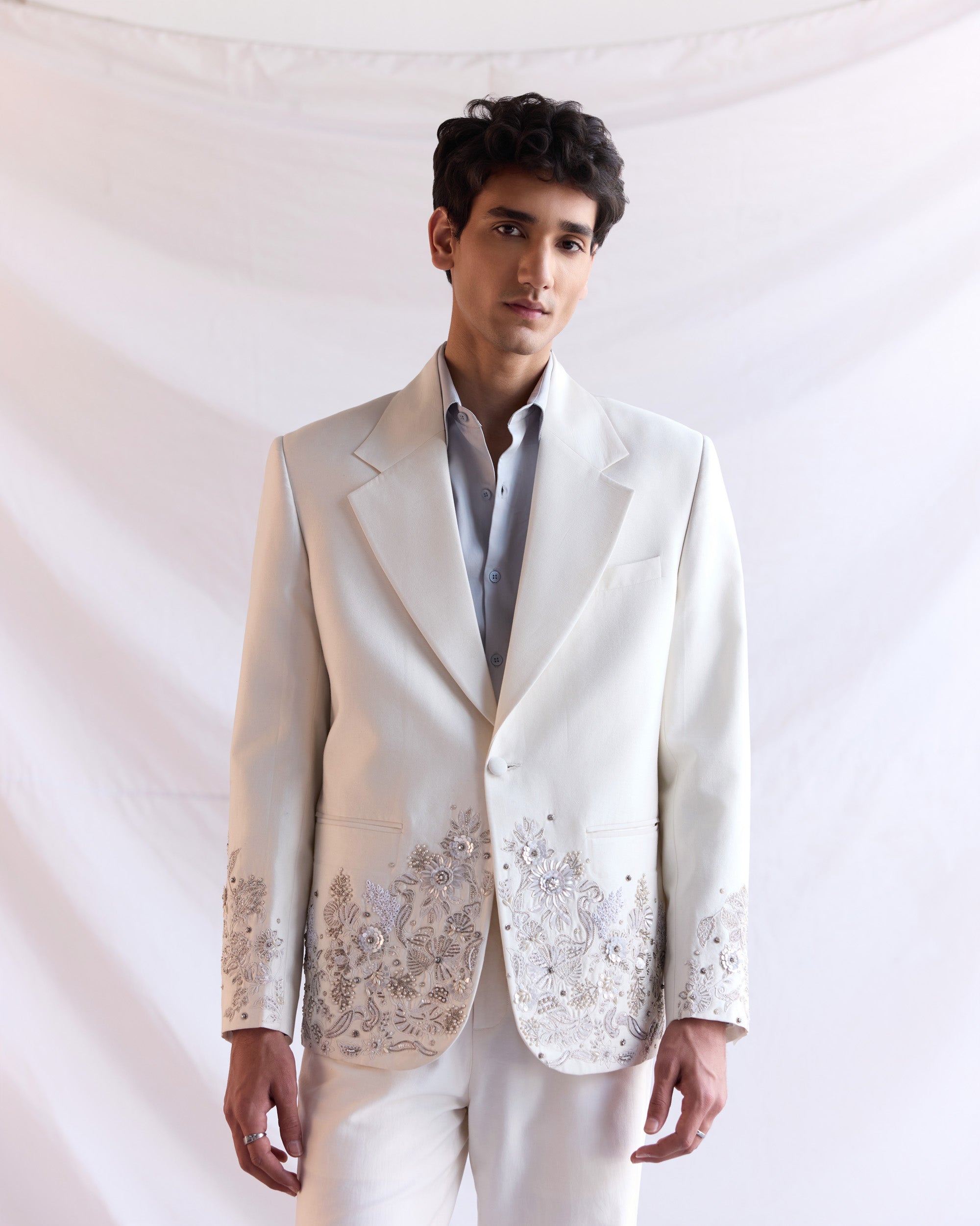 "Le Lumière" hand embroidered blazer