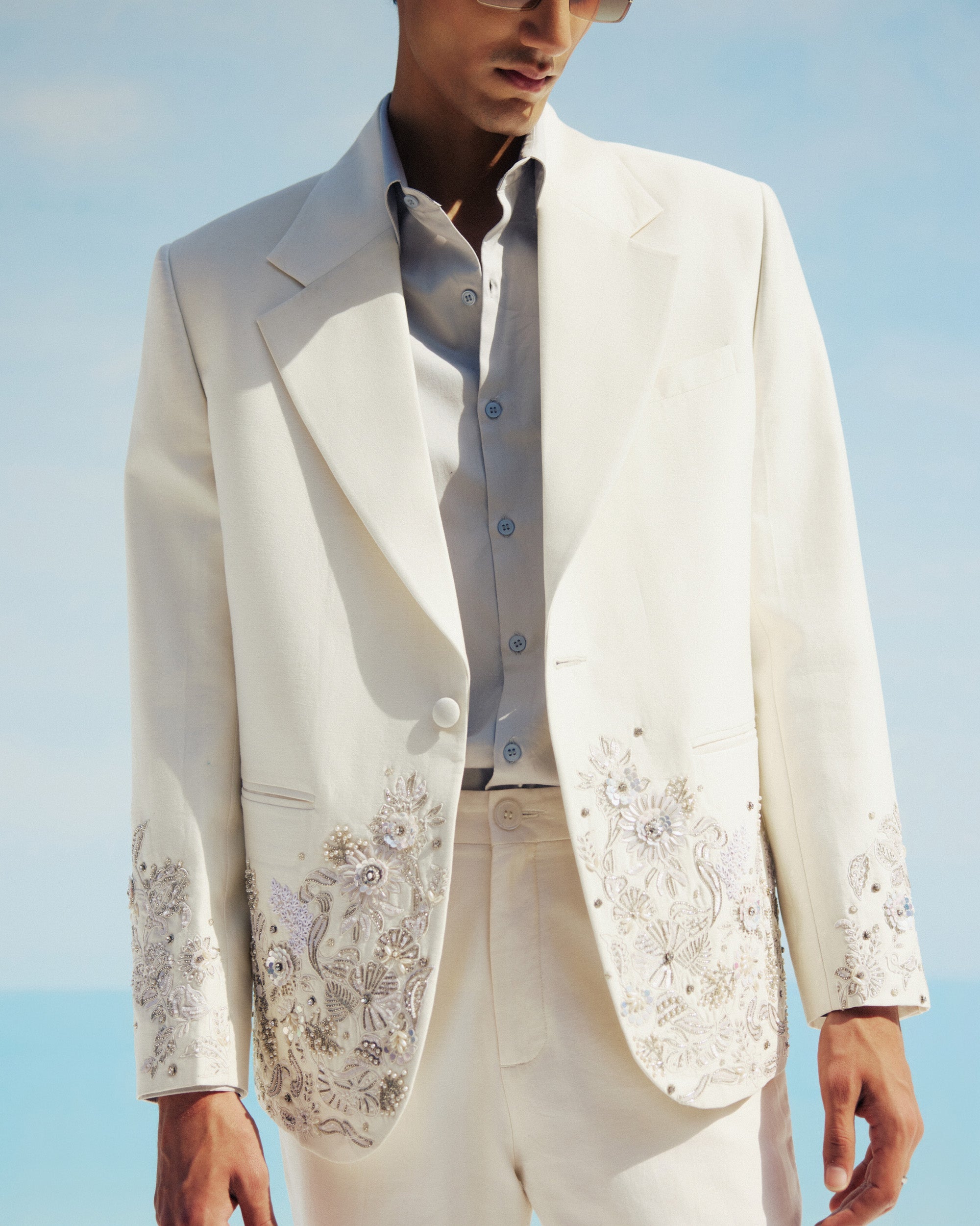 "Le Lumière" hand embroidered blazer