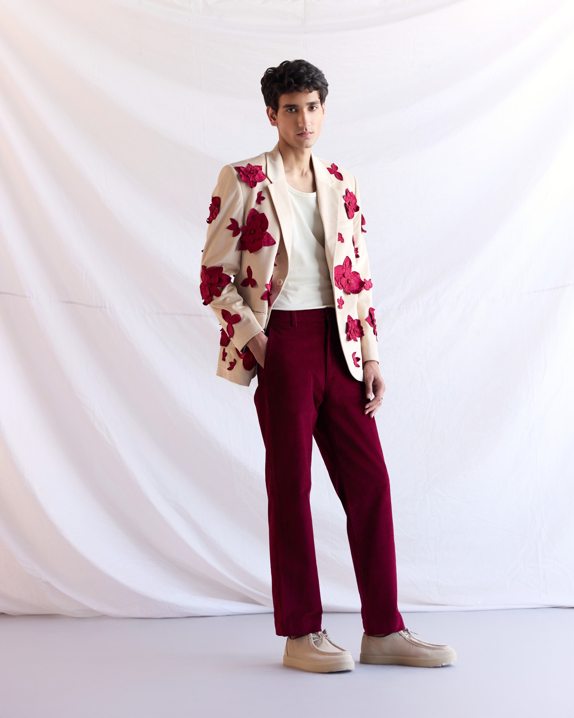Formal Pants- Burgundy corduroy