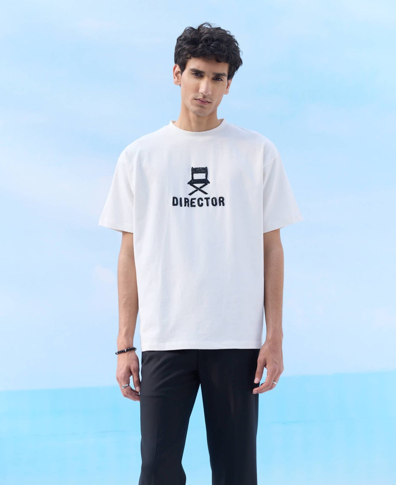 "Le Director" hand embroidered T-Shirt