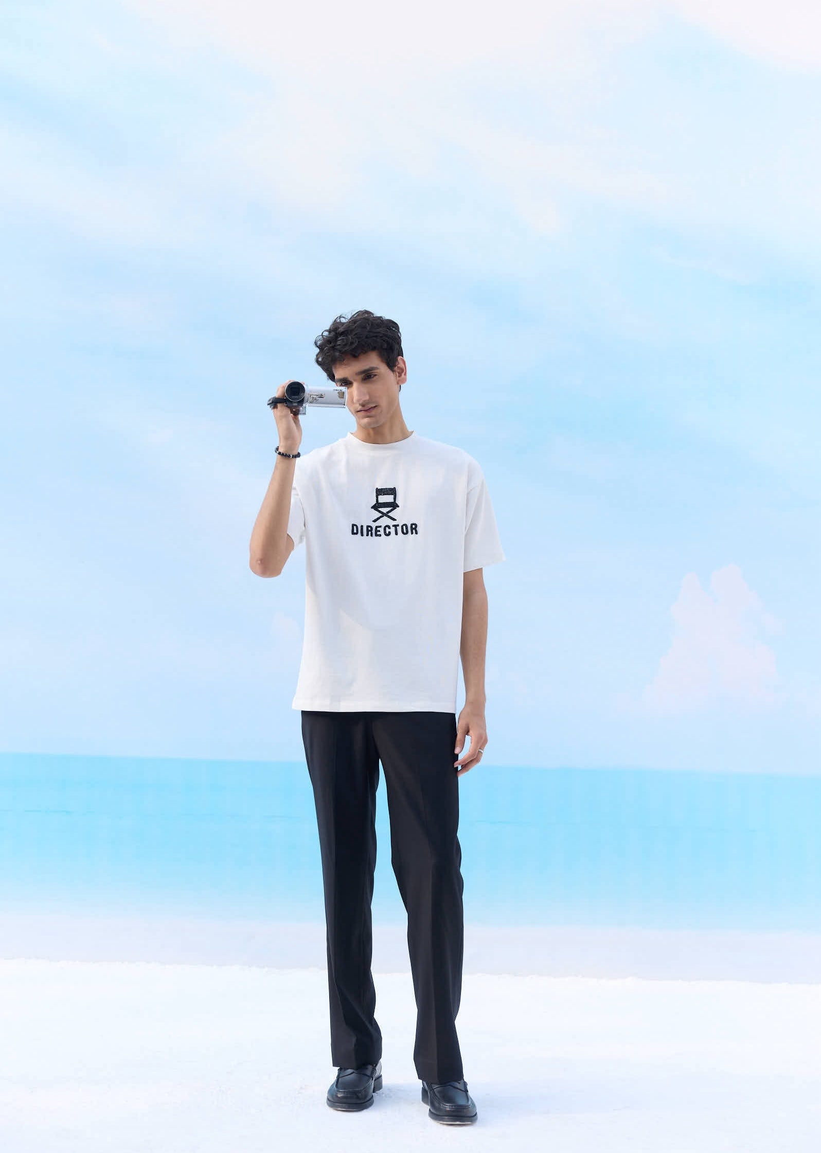 "Le Director" hand embroidered T-Shirt