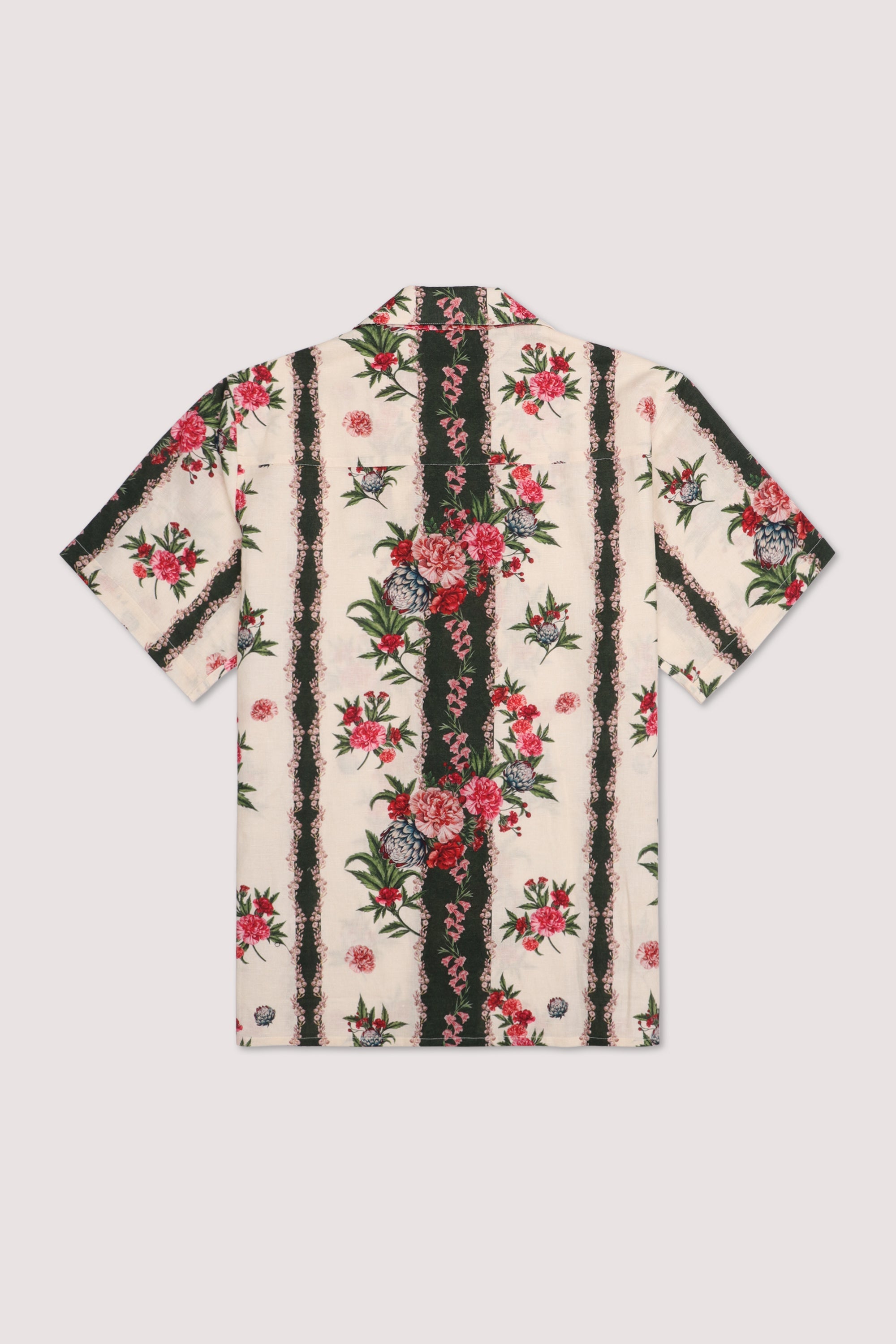 "Floral stripes" linen shirt