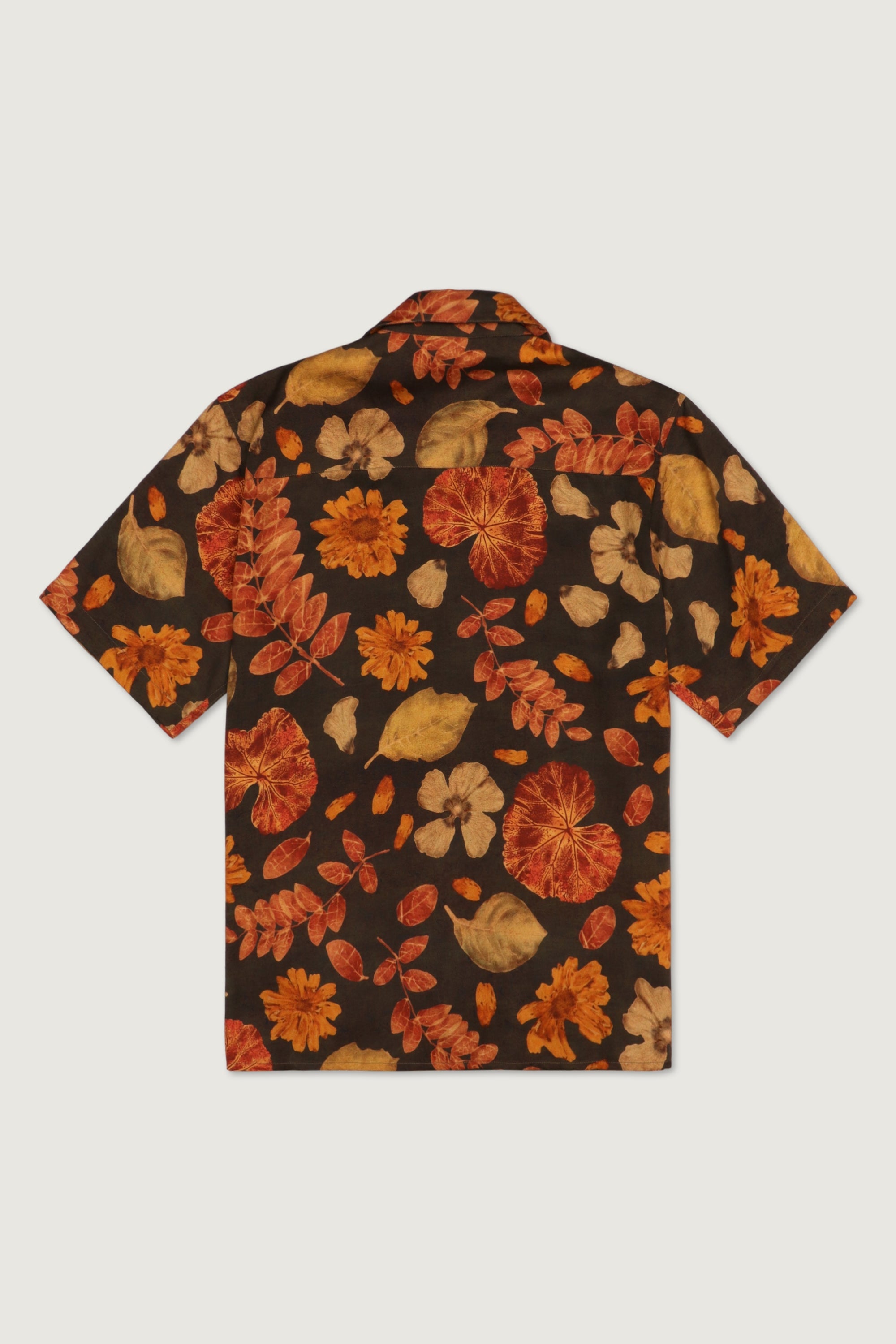 Botanical print shirt- Black