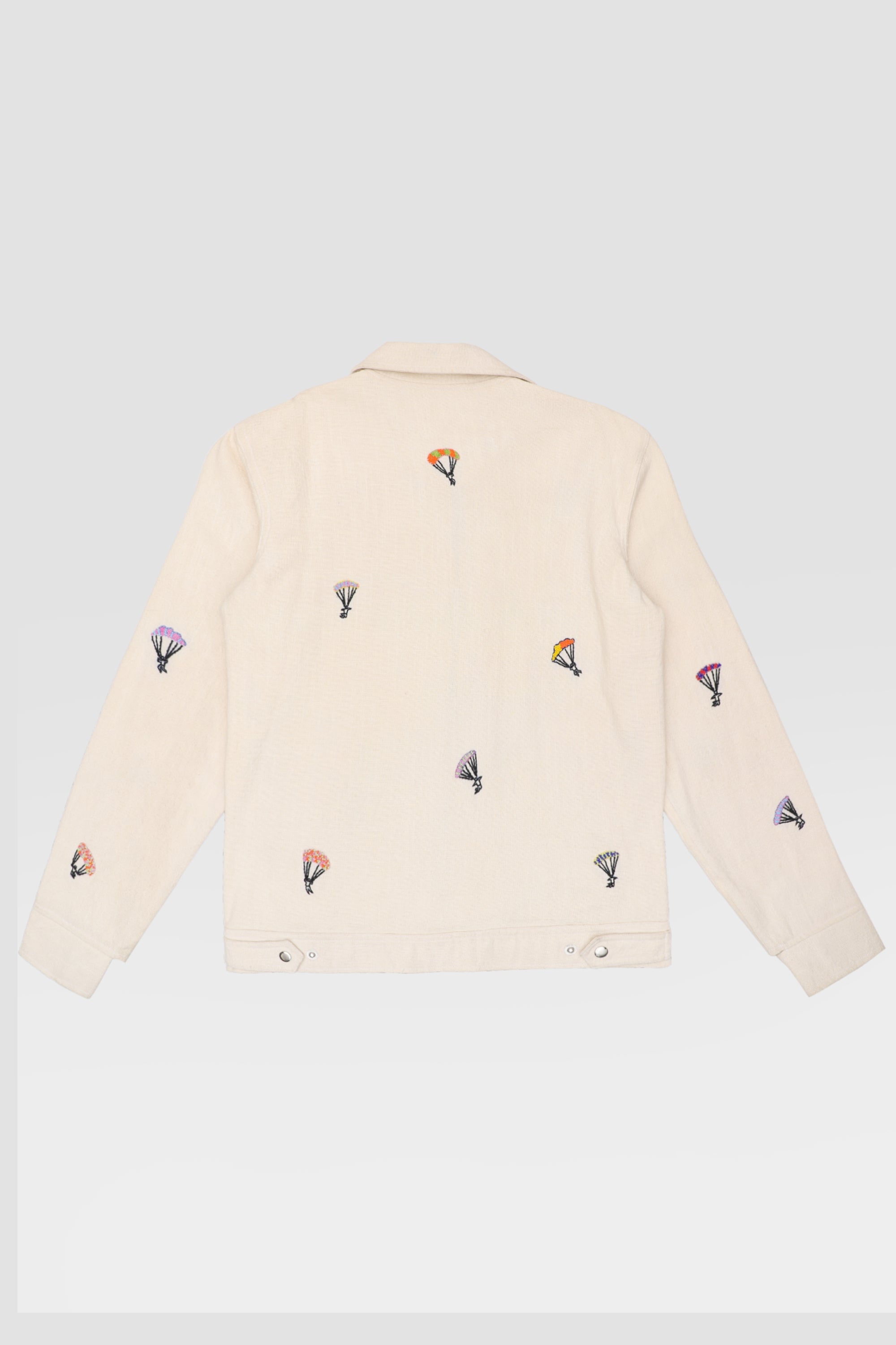 Paragliders paradise beadwork zip up jacket