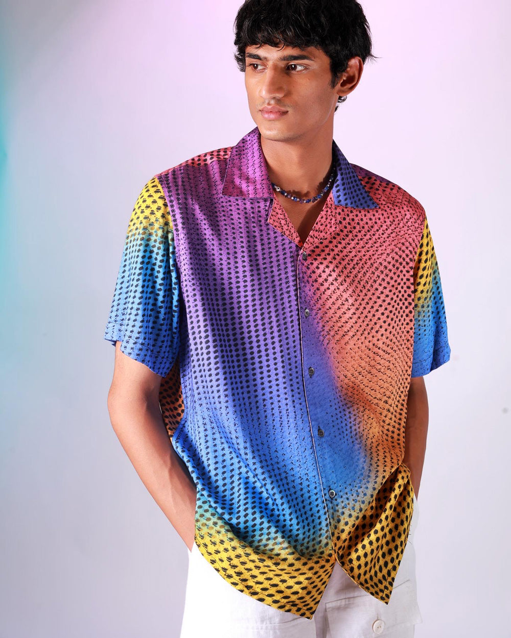 Retro trip half sleeve shirt