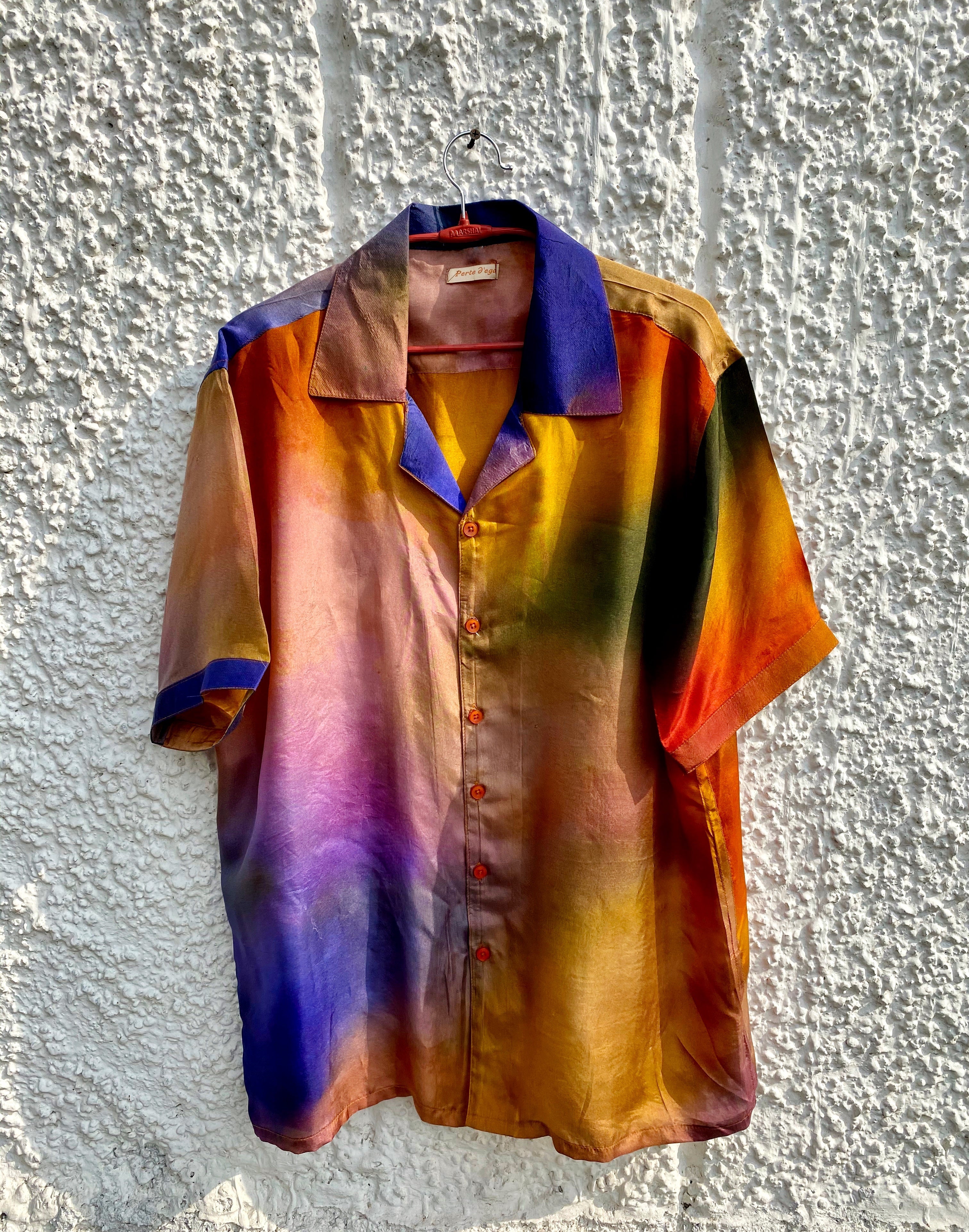 Psychedelic summer silk shirt