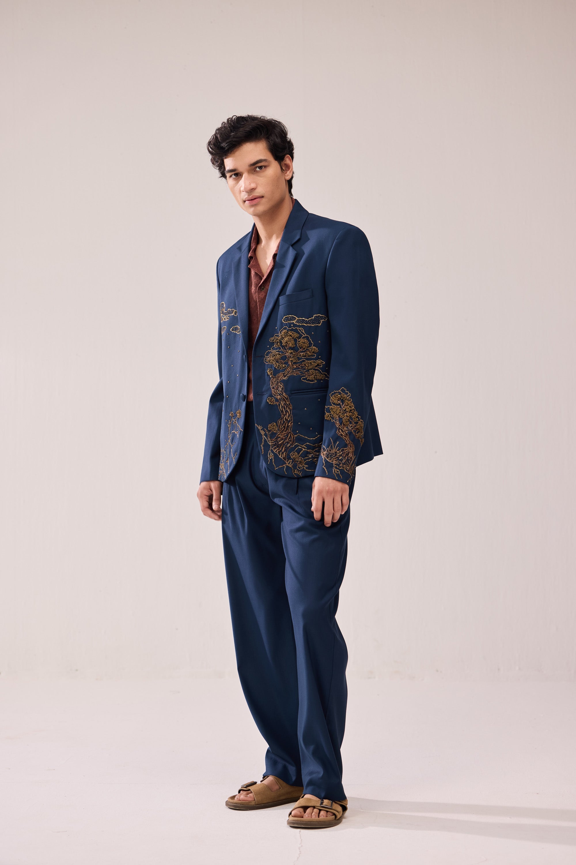 "Enchanted forest" hand embroidered Wedding blazer