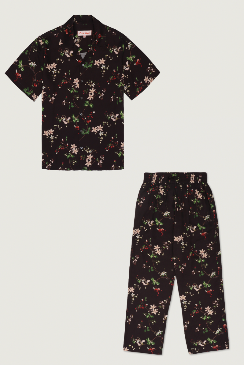 Floral printed resort set