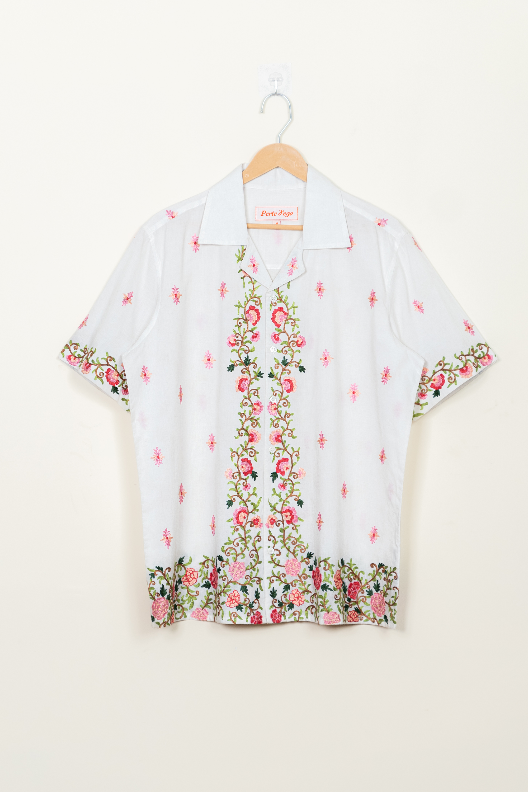 "Giardino" embroidered summer shirt