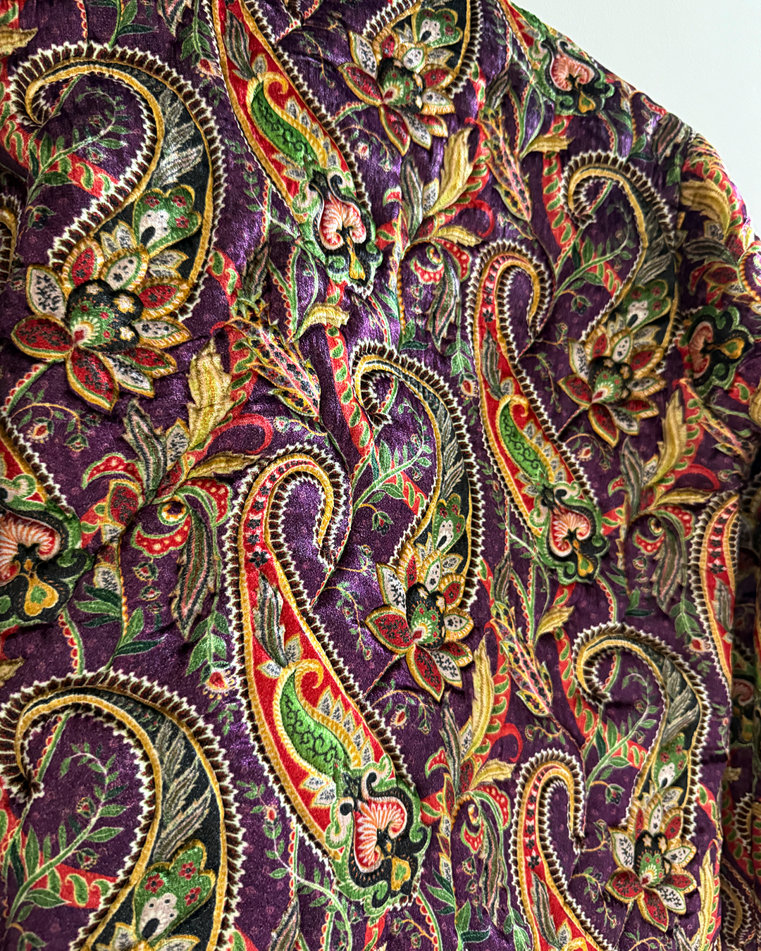 "Purple paisley" quilted jacket